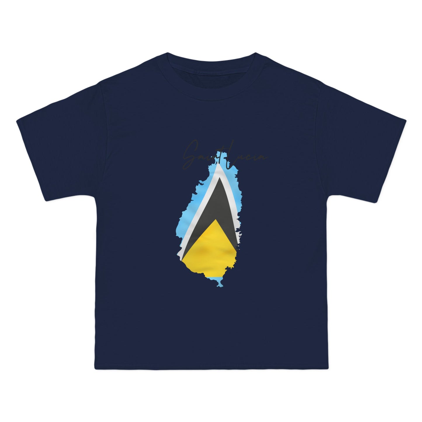 Saint Lucia Map Shape Flag T-Shirt