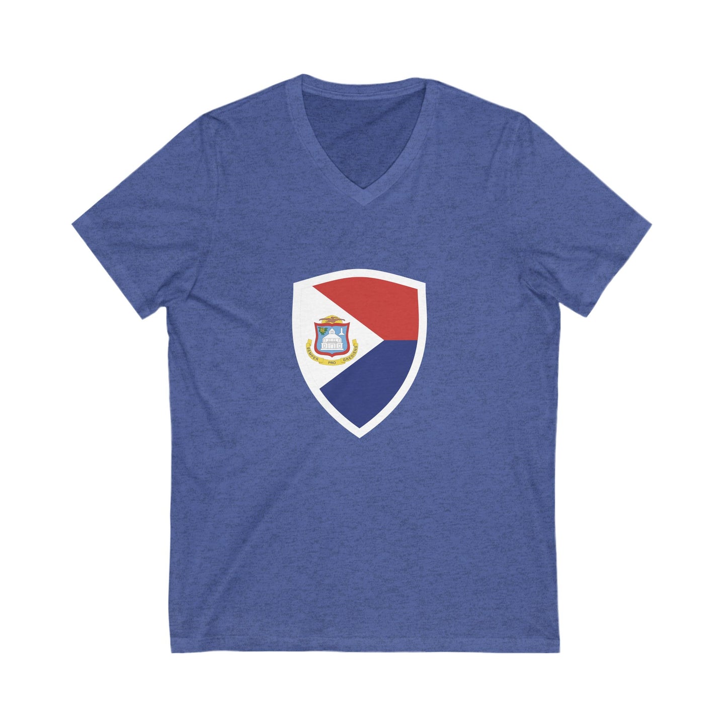 Sint Maarten Unisex Jersey Short Sleeve V-Neck T-Shirt