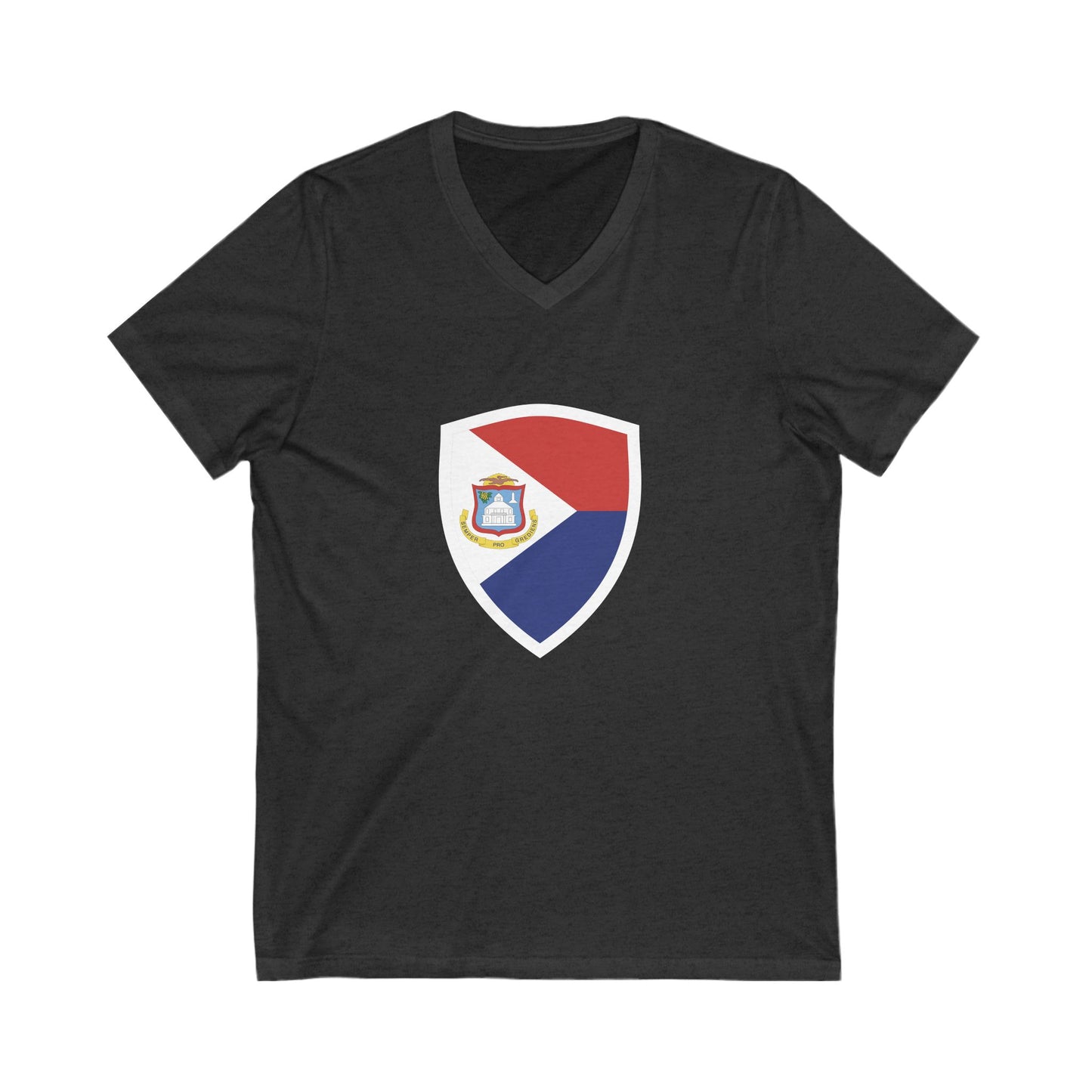 Sint Maarten Unisex Jersey Short Sleeve V-Neck T-Shirt