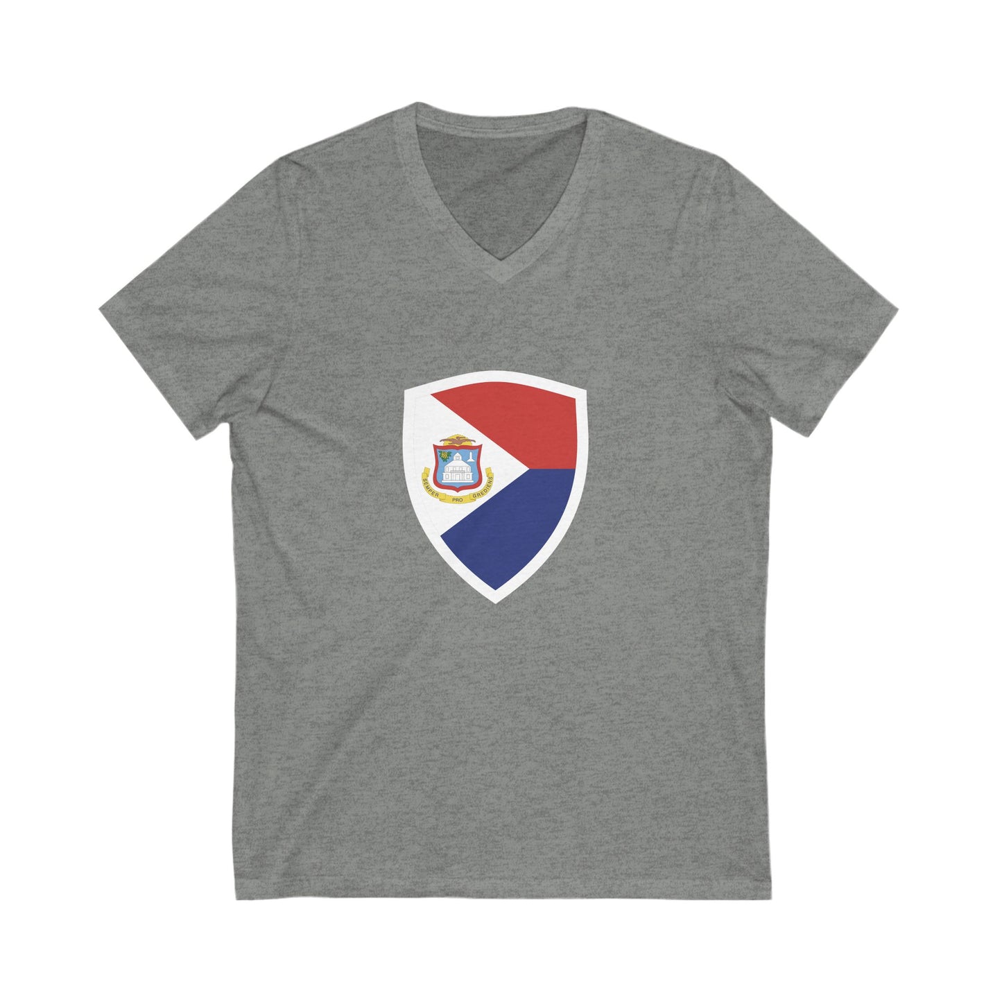 Sint Maarten Unisex Jersey Short Sleeve V-Neck T-Shirt