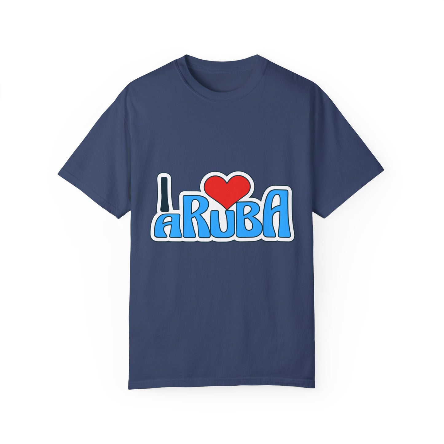 I Love Aruba Unisex Garment-Dyed T-Shirt