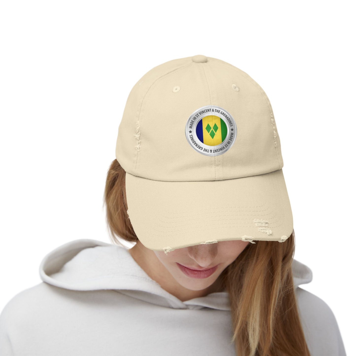 Saint Vincent and the Grenadines Unisex Distressed Cap