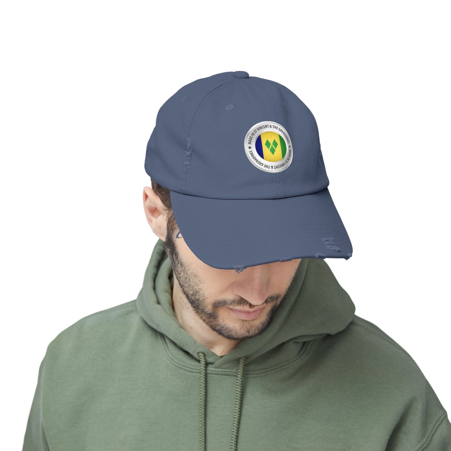 Saint Vincent and the Grenadines Unisex Distressed Cap