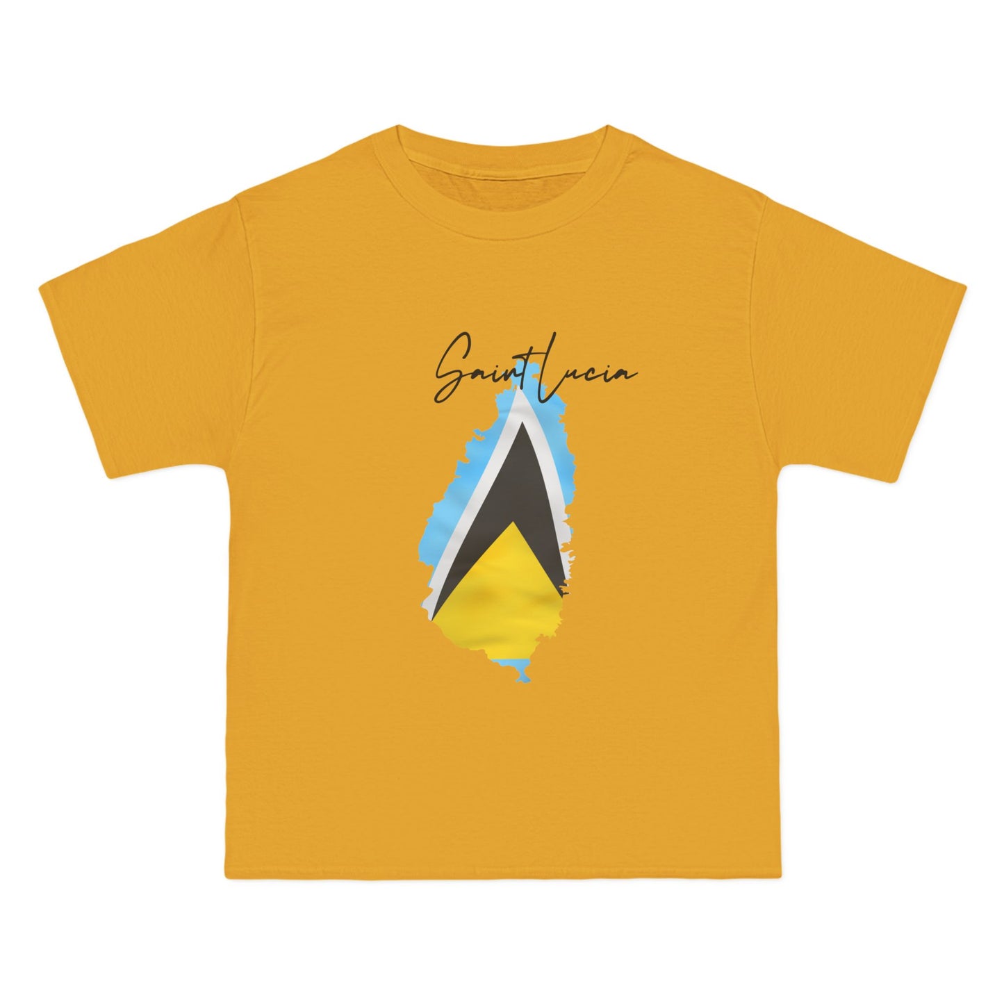 Saint Lucia Map Shape Flag T-Shirt