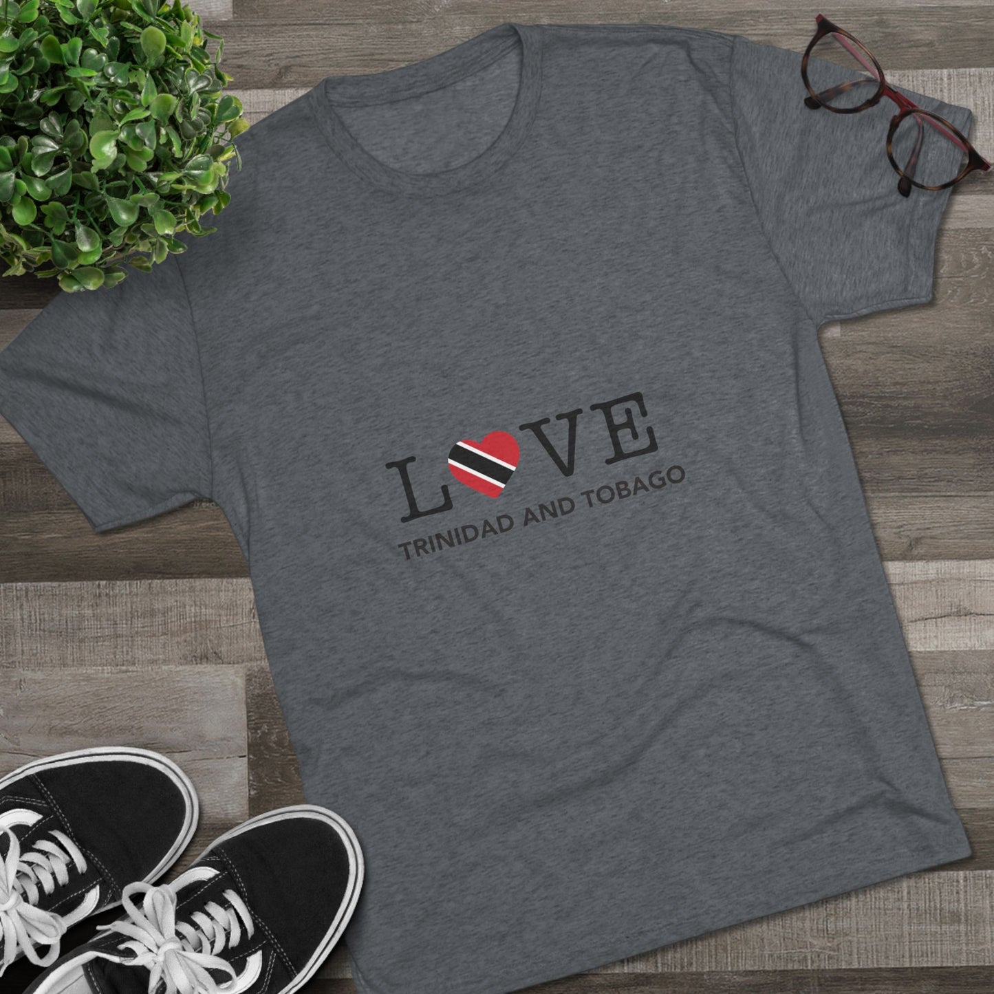 Trinidad and Tobago Heart Shaped Flag T-Shirt