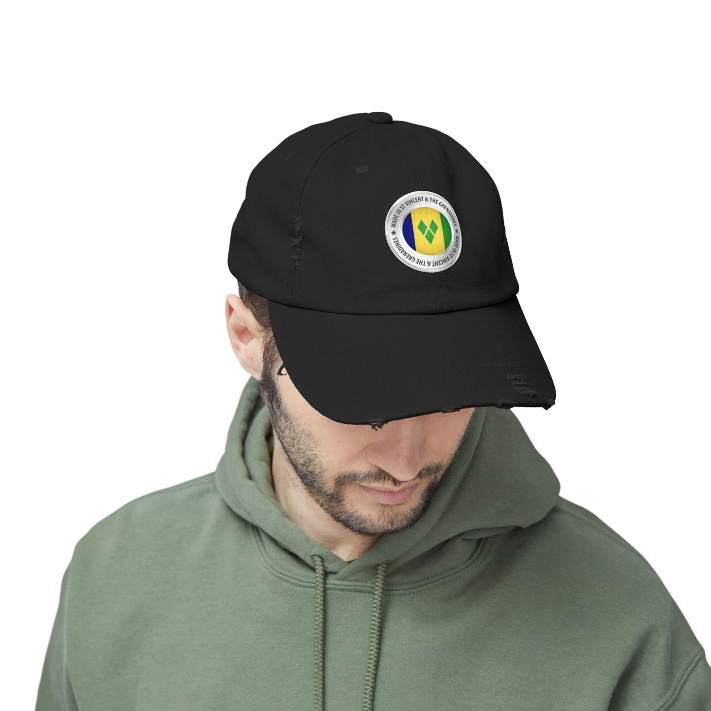 Saint Vincent and the Grenadines Unisex Distressed Cap