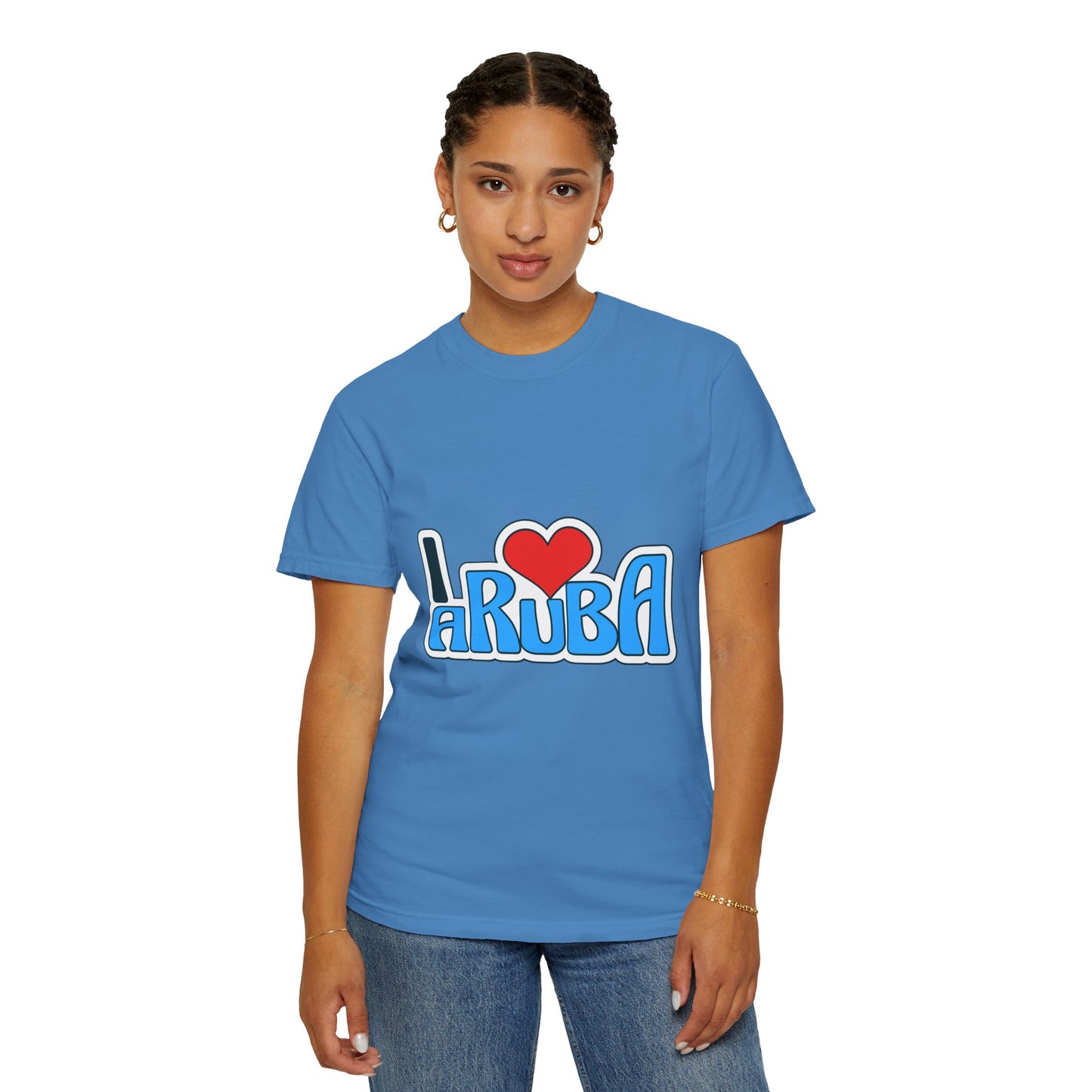 I Love Aruba Unisex Garment-Dyed T-Shirt