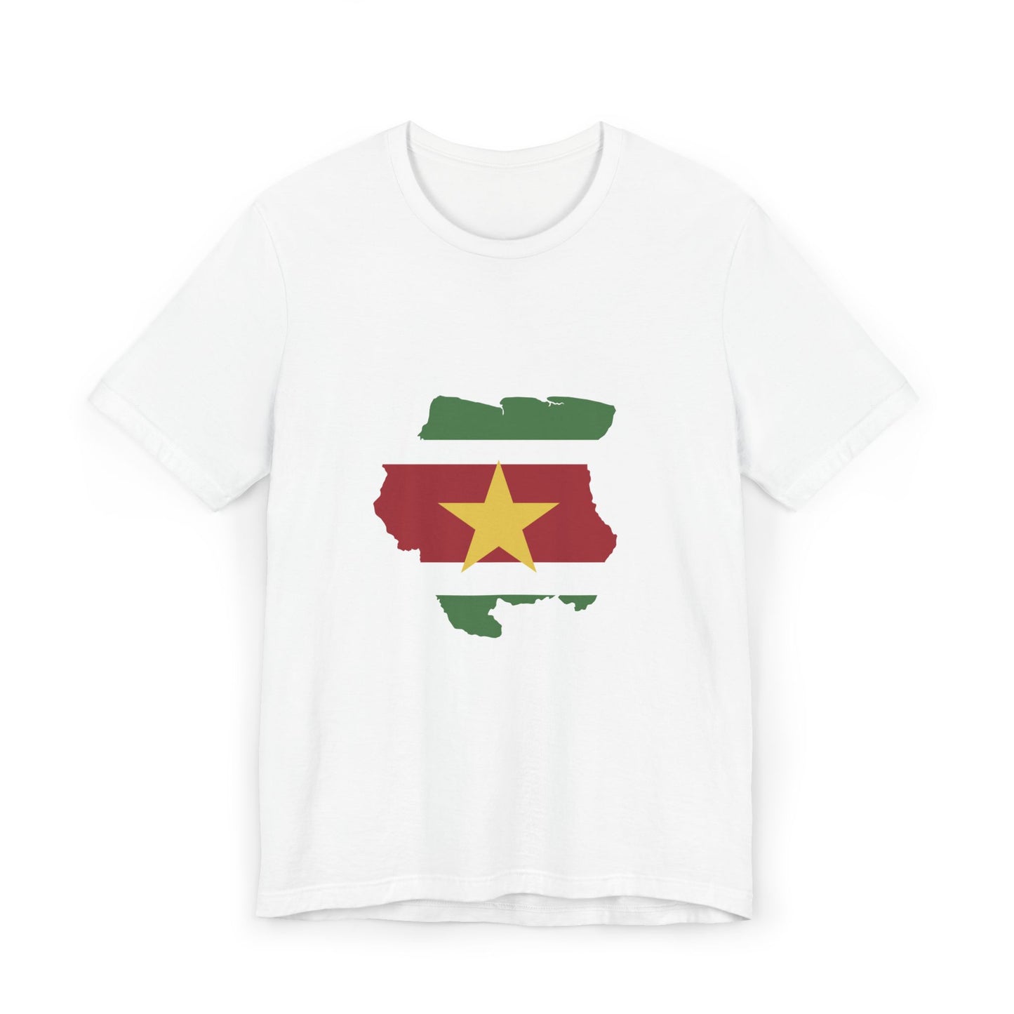 Suriname Map Flag Unisex Jersey T-Shirt