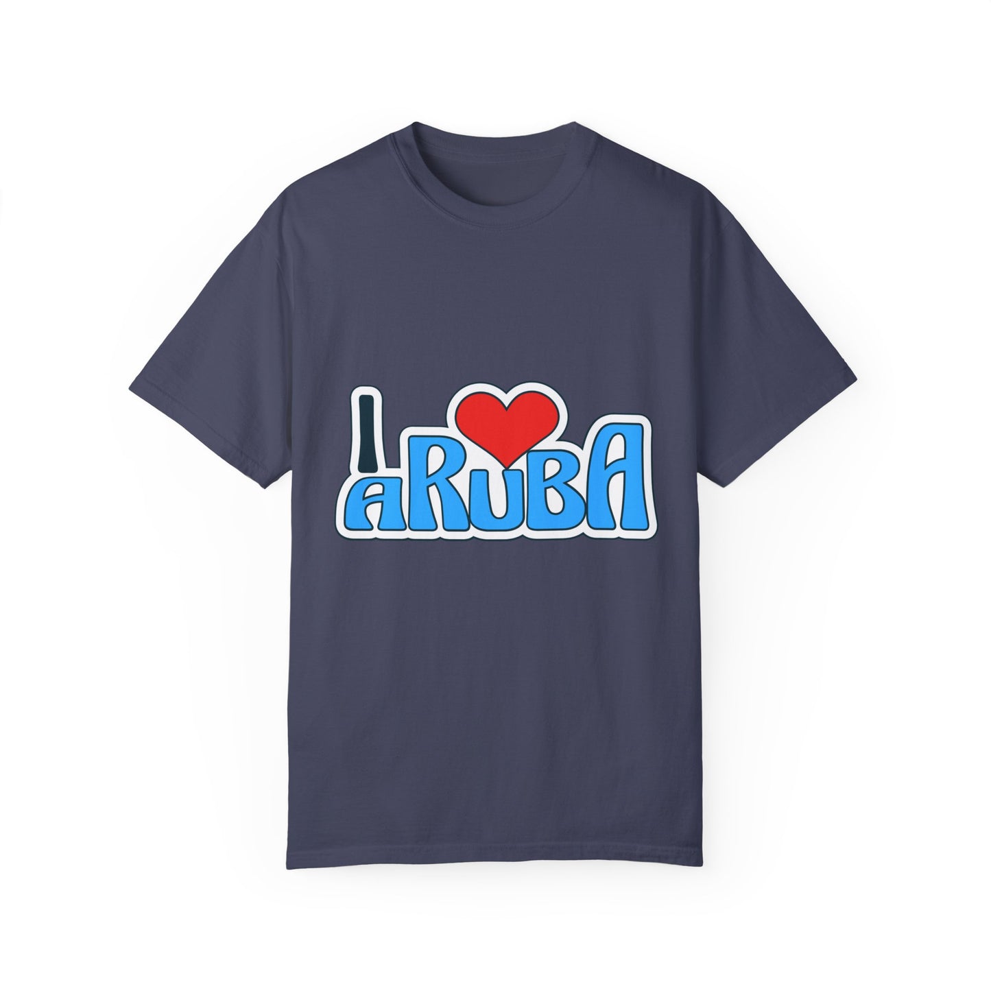I Love Aruba Unisex Garment-Dyed T-Shirt