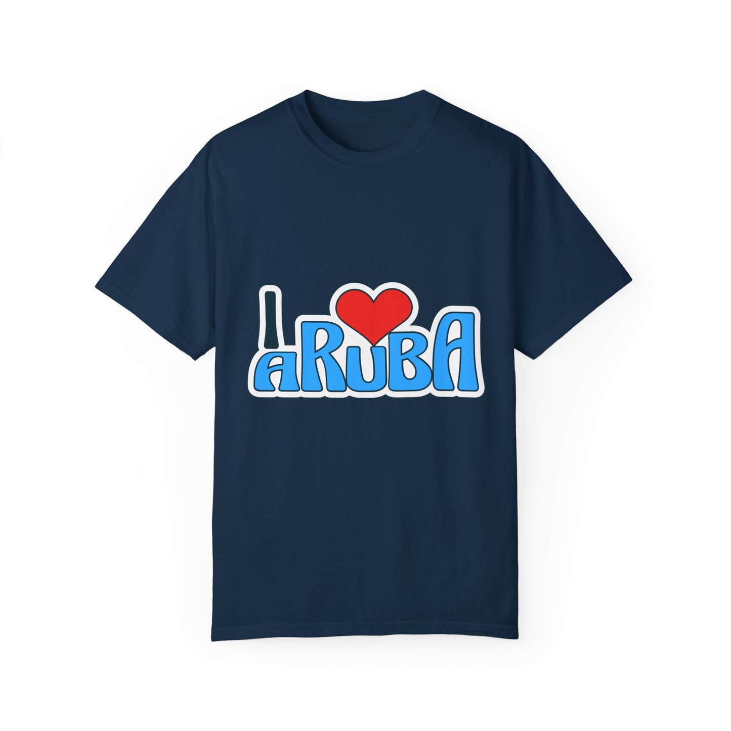 I Love Aruba Unisex Garment-Dyed T-Shirt