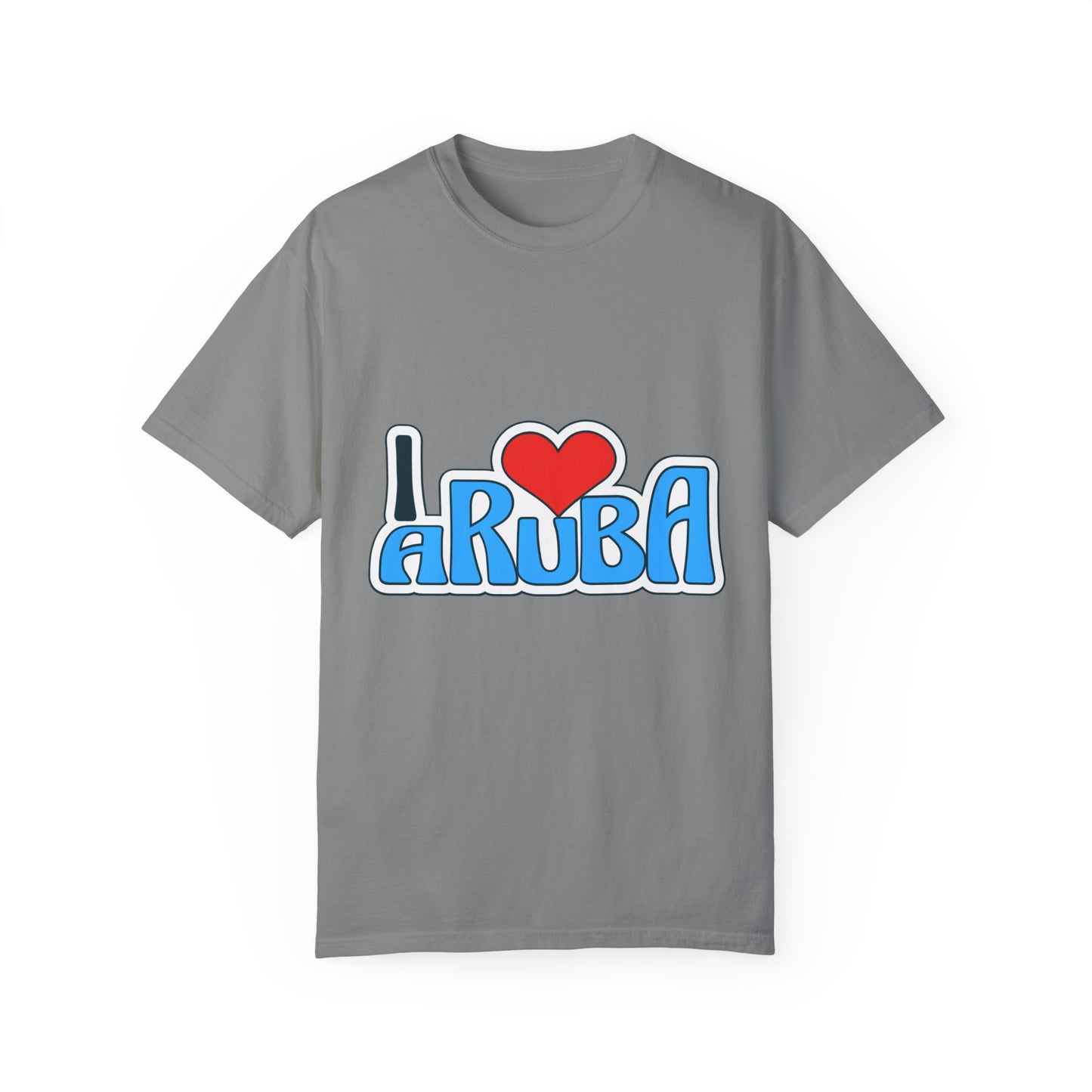 I Love Aruba Unisex Garment-Dyed T-Shirt