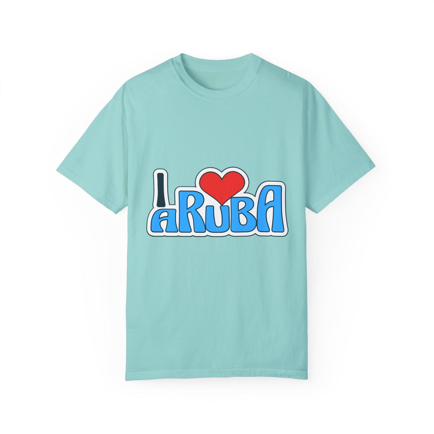 I Love Aruba Unisex Garment-Dyed T-Shirt
