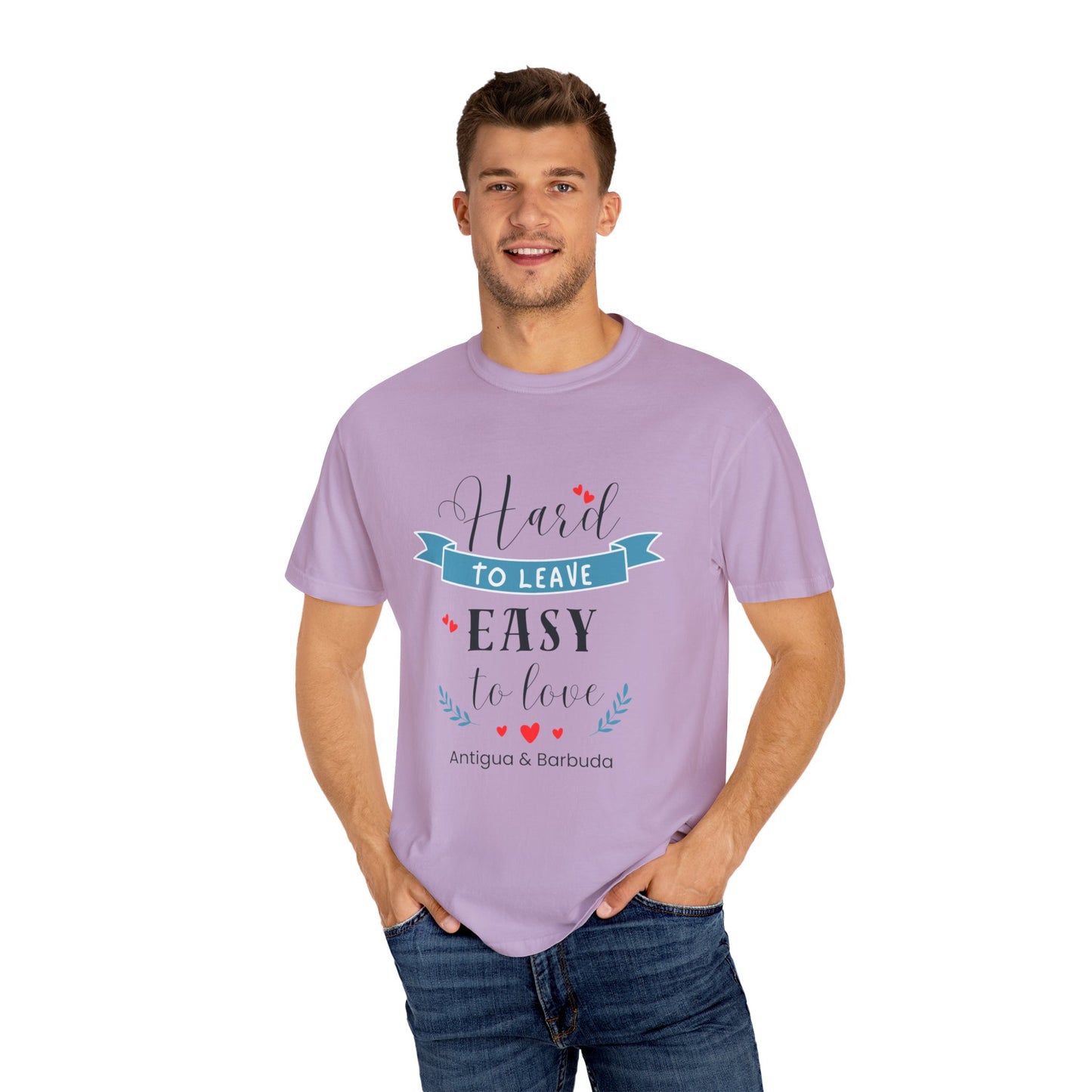 Hard to Leave, Easy to Love T-Shirt | Unisex Garment-Dyed Tee for Beach Lovers