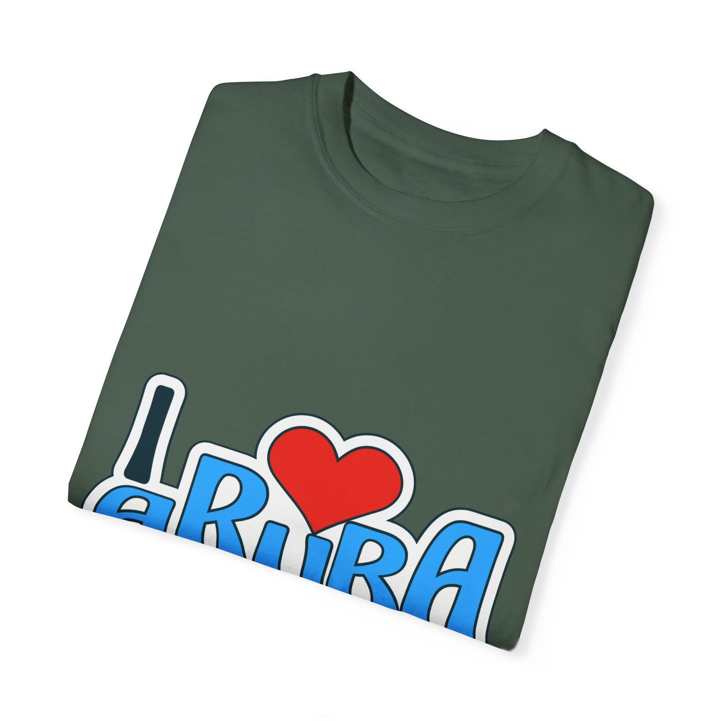 I Love Aruba Unisex Garment-Dyed T-Shirt