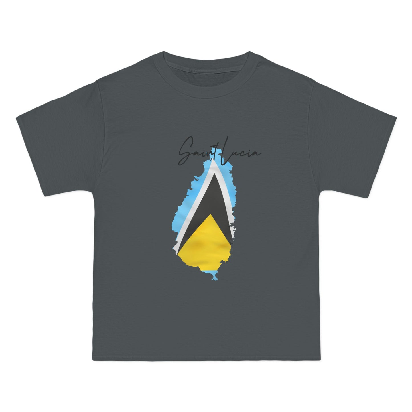 Saint Lucia Map Shape Flag T-Shirt