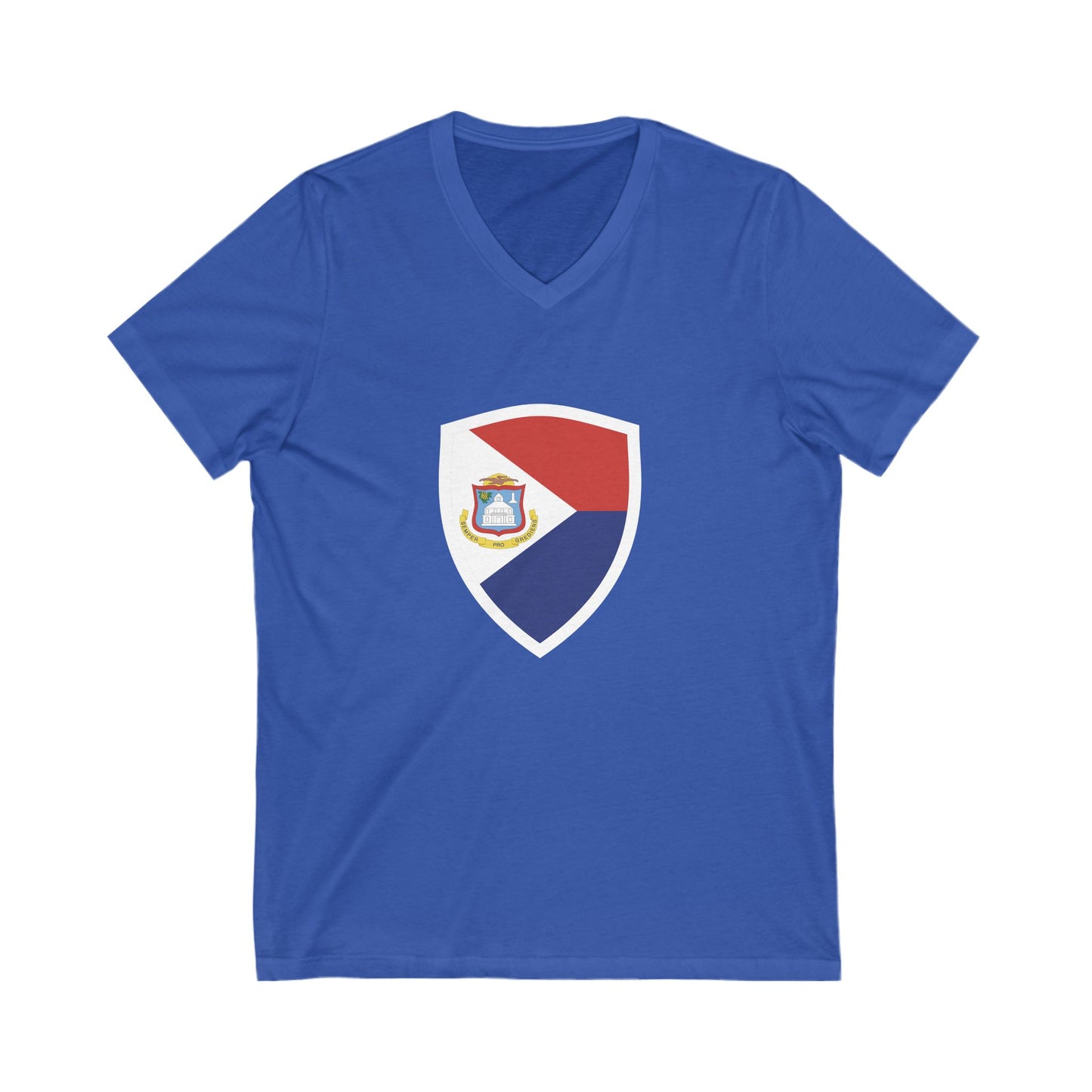 Sint Maarten Unisex Jersey Short Sleeve V-Neck T-Shirt