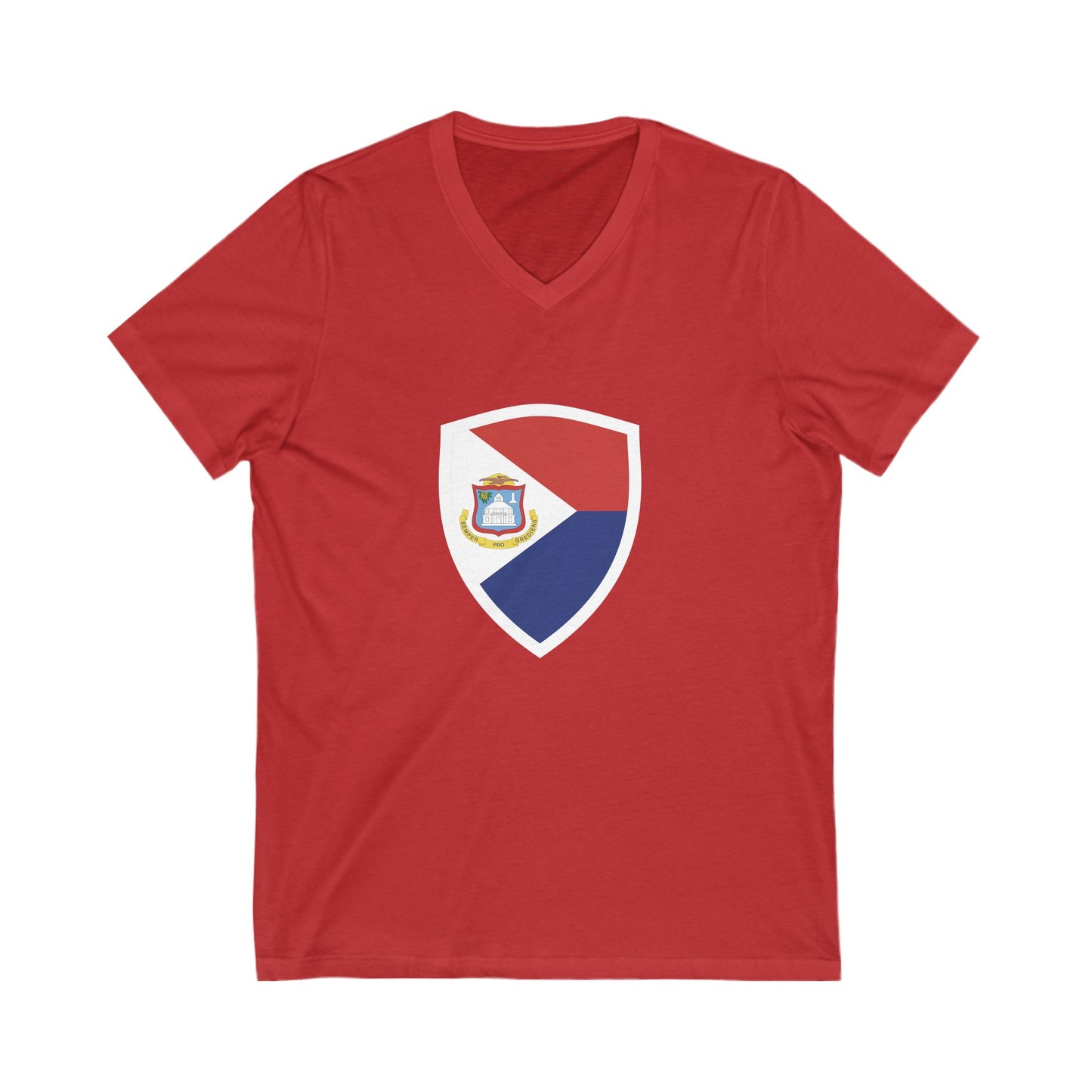Sint Maarten Unisex Jersey Short Sleeve V-Neck T-Shirt