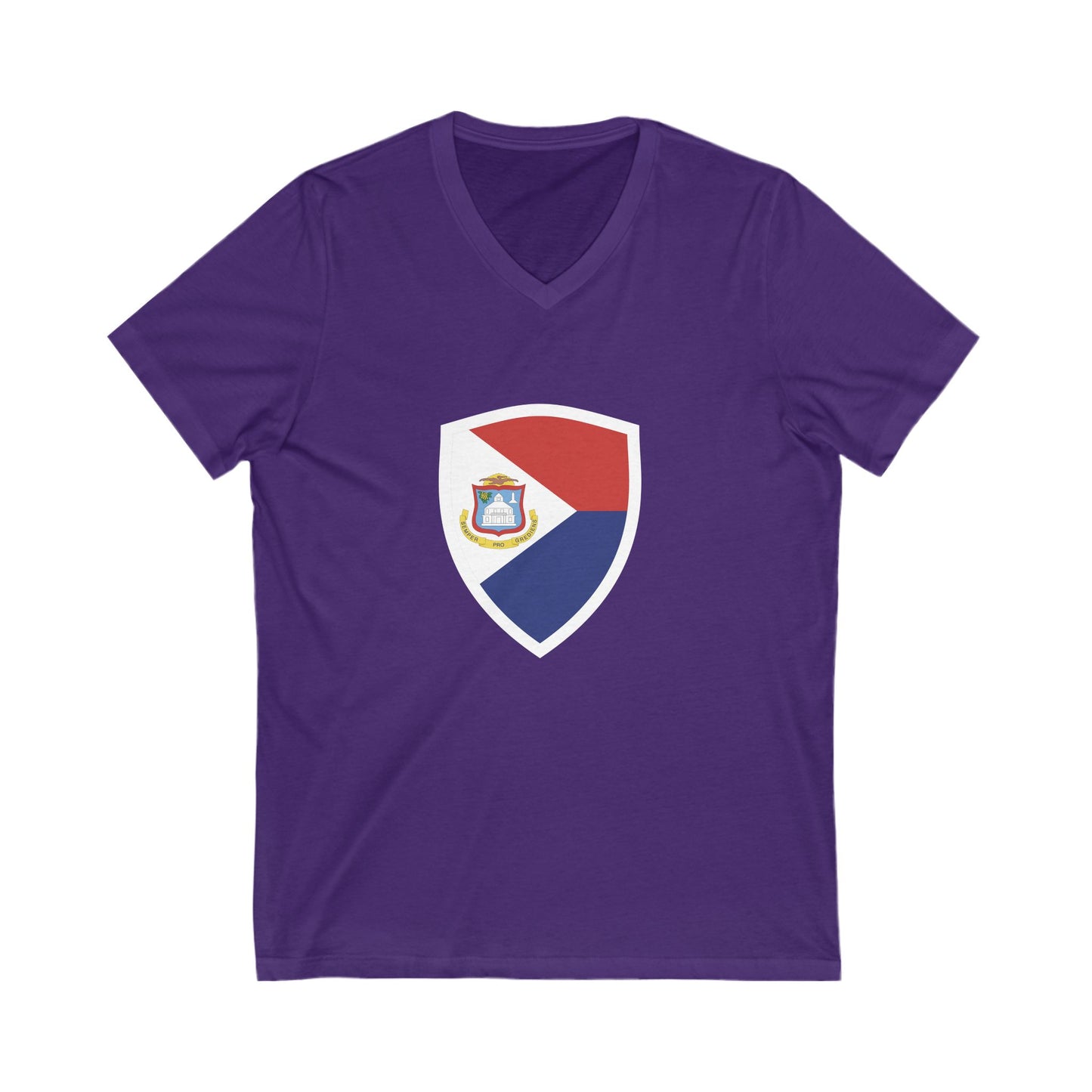Sint Maarten Unisex Jersey Short Sleeve V-Neck T-Shirt