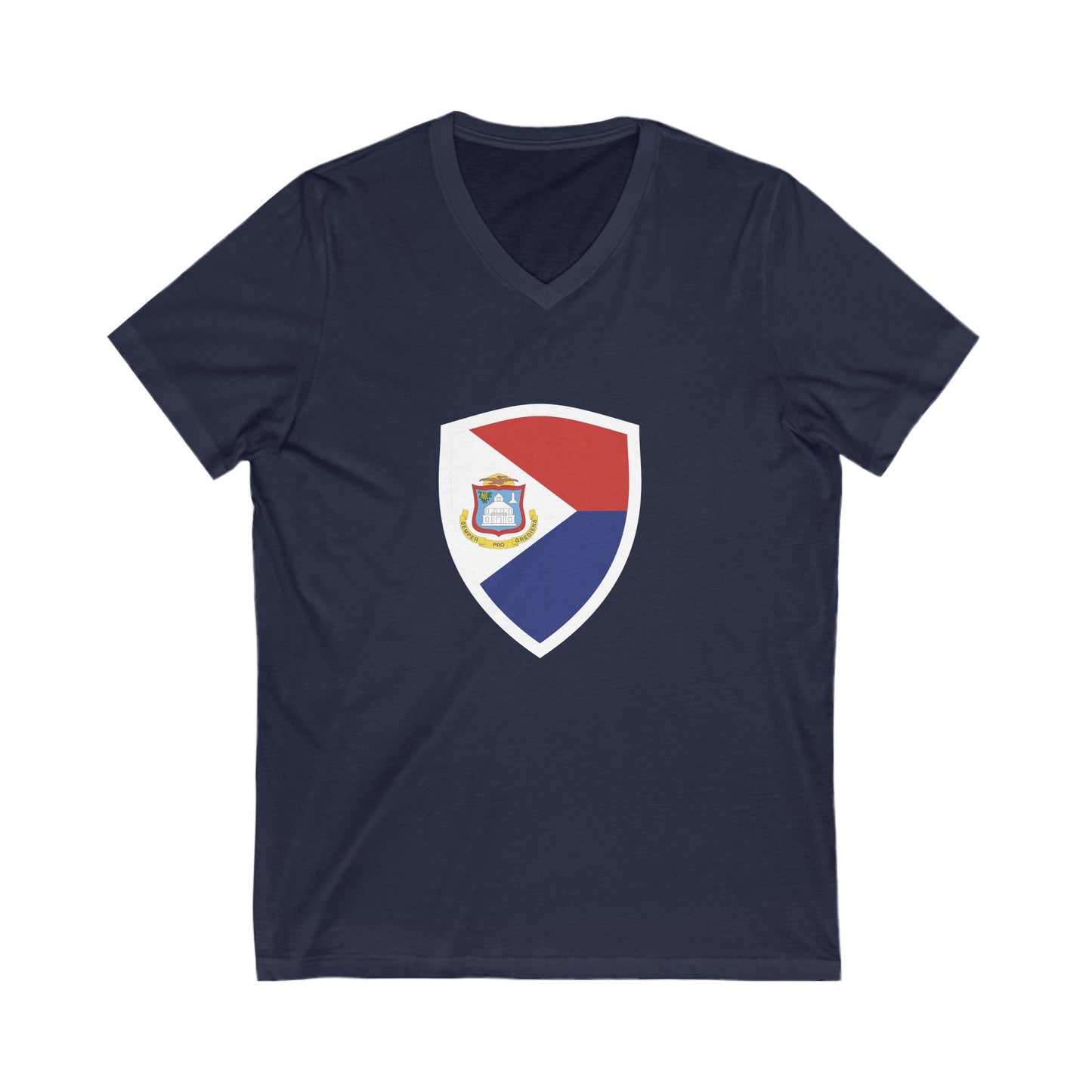 Sint Maarten Unisex Jersey Short Sleeve V-Neck T-Shirt