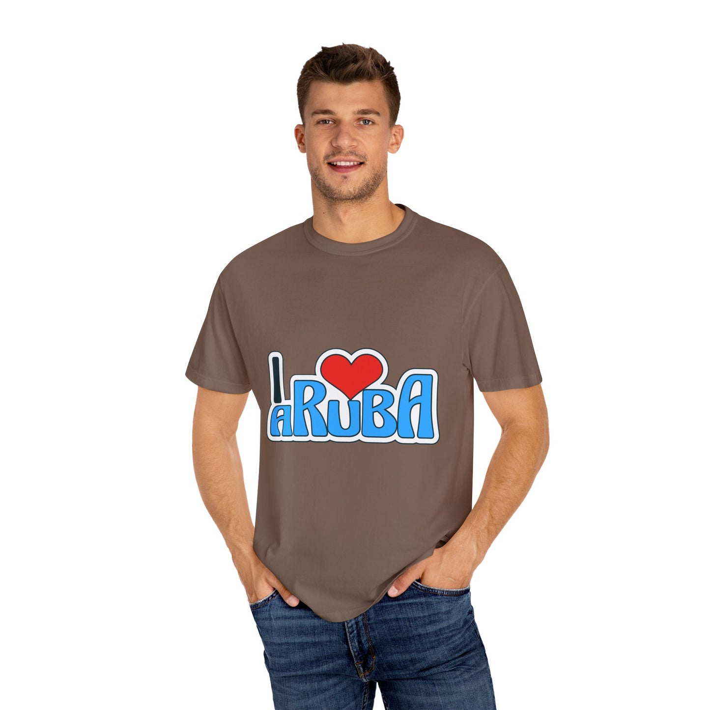 I Love Aruba Unisex Garment-Dyed T-Shirt
