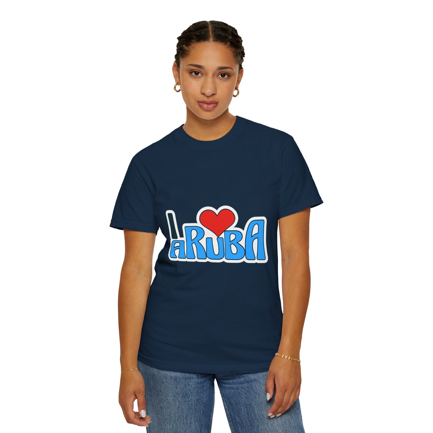 I Love Aruba Unisex Garment-Dyed T-Shirt
