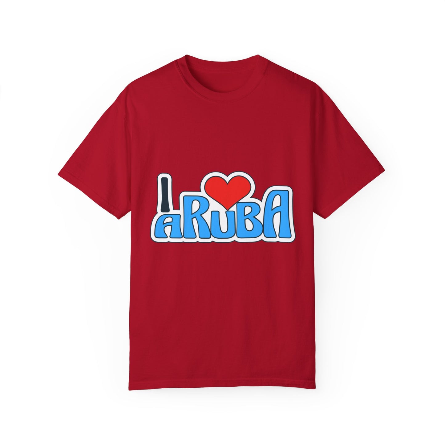I Love Aruba Unisex Garment-Dyed T-Shirt