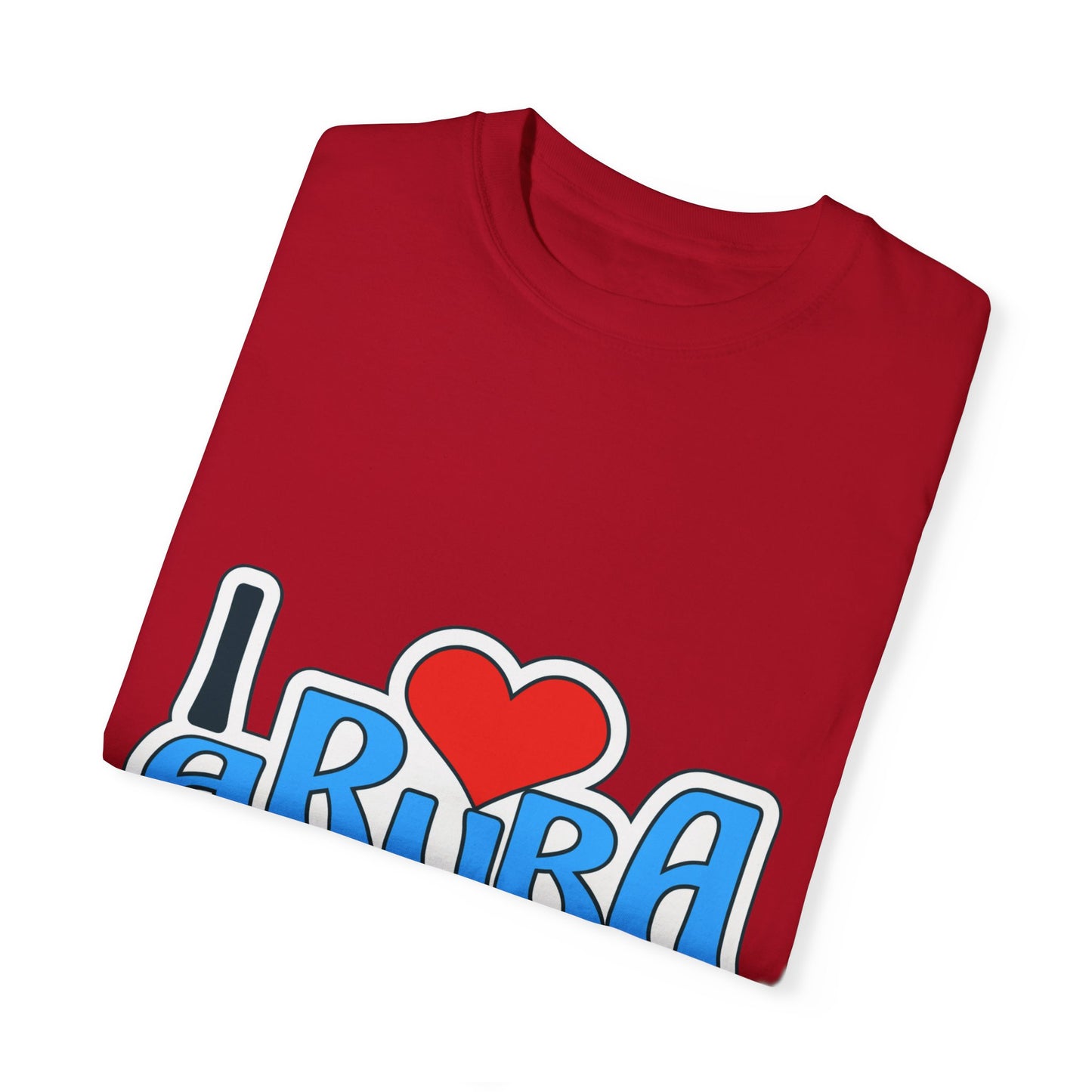 I Love Aruba Unisex Garment-Dyed T-Shirt