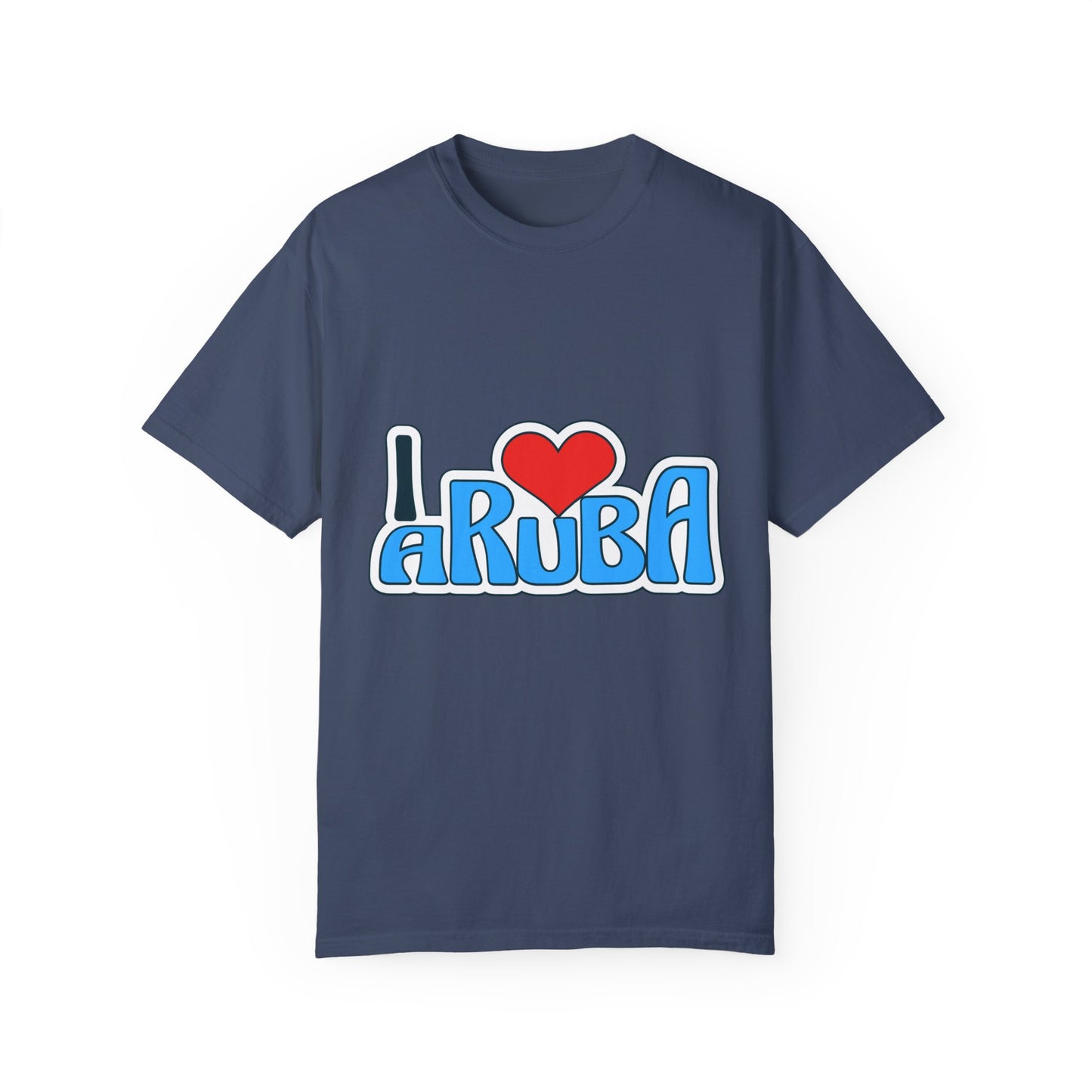 I Love Aruba Unisex Garment-Dyed T-Shirt