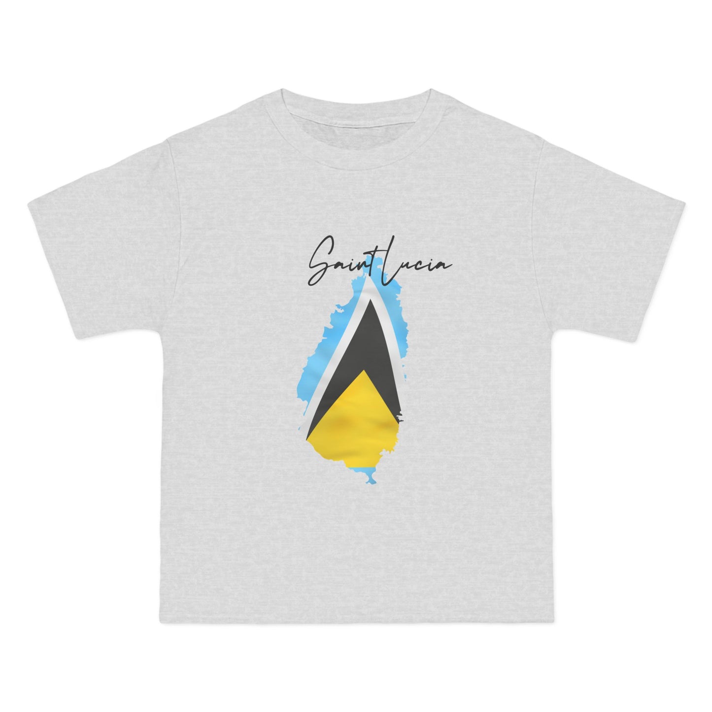 Saint Lucia Map Shape Flag T-Shirt