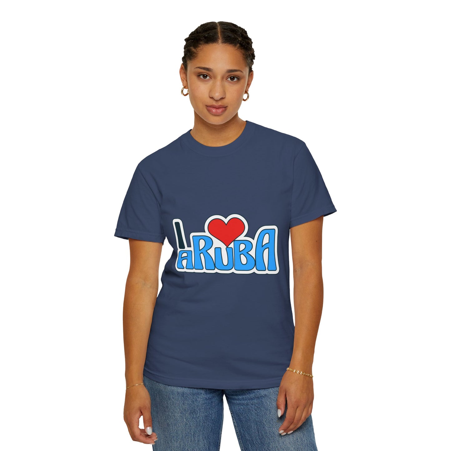 I Love Aruba Unisex Garment-Dyed T-Shirt