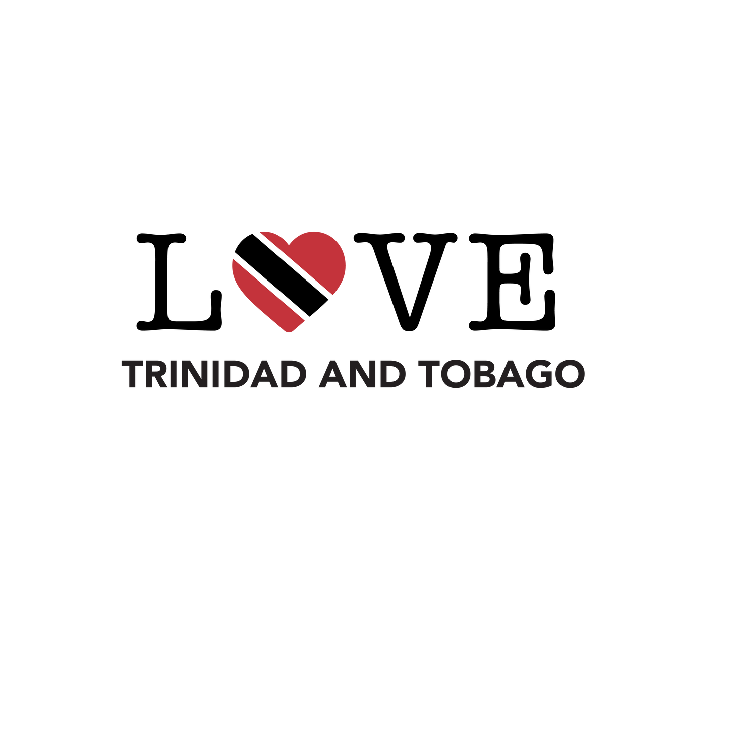 Trinidad and Tobago Heart Shaped Flag T-Shirt