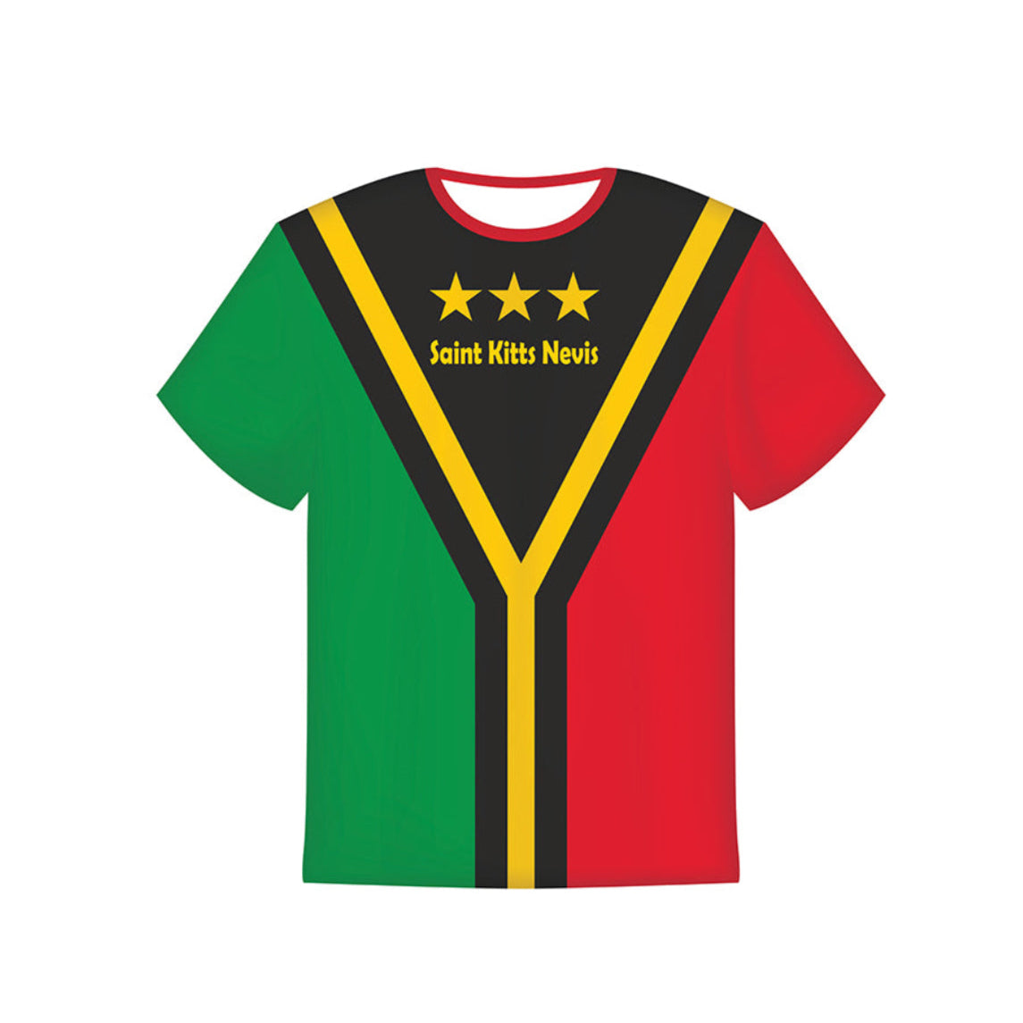 Unisex Moisture Wicking Tee - Sports Style Shirt for Active Lifestyle | Saint Kitts & Nevis