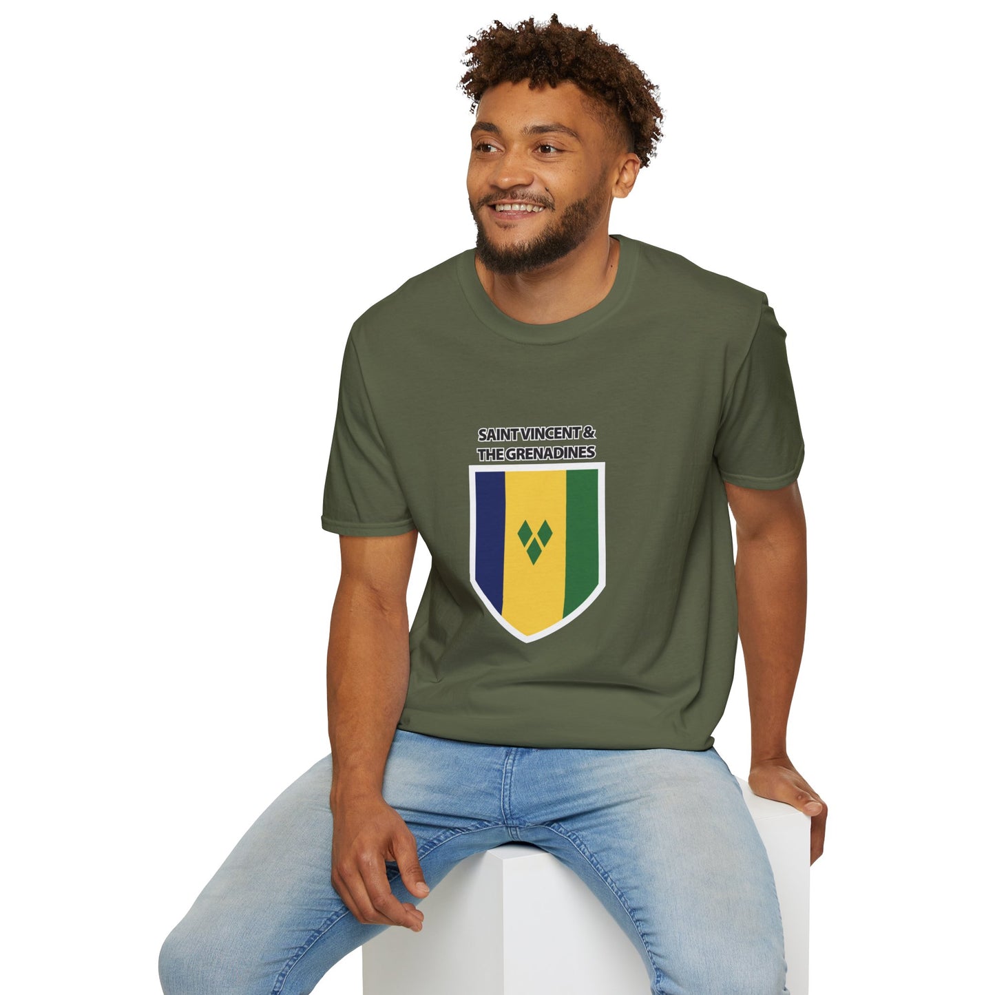 Saint Vincent and the Grenadines Flag Unisex Softstyle T-Shirt
