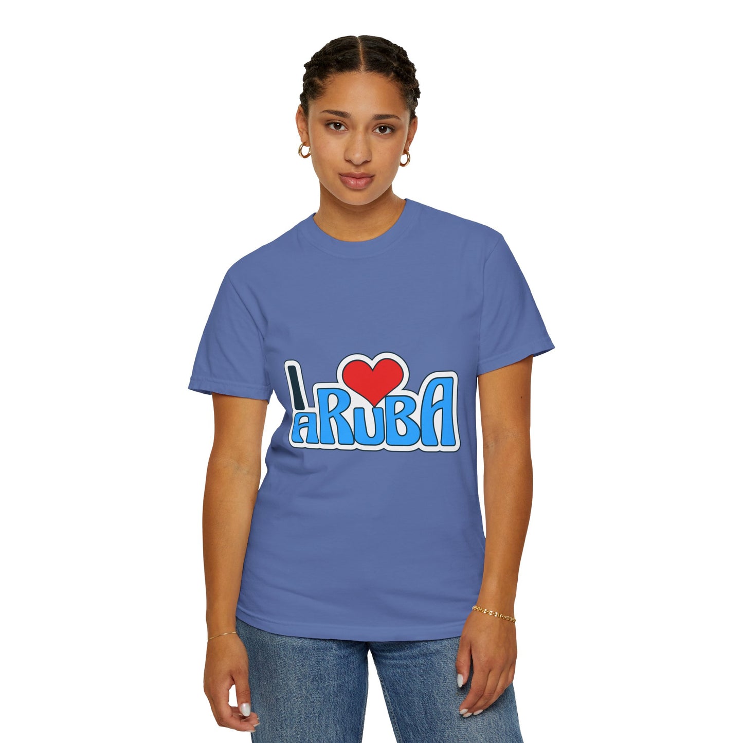 I Love Aruba Unisex Garment-Dyed T-Shirt