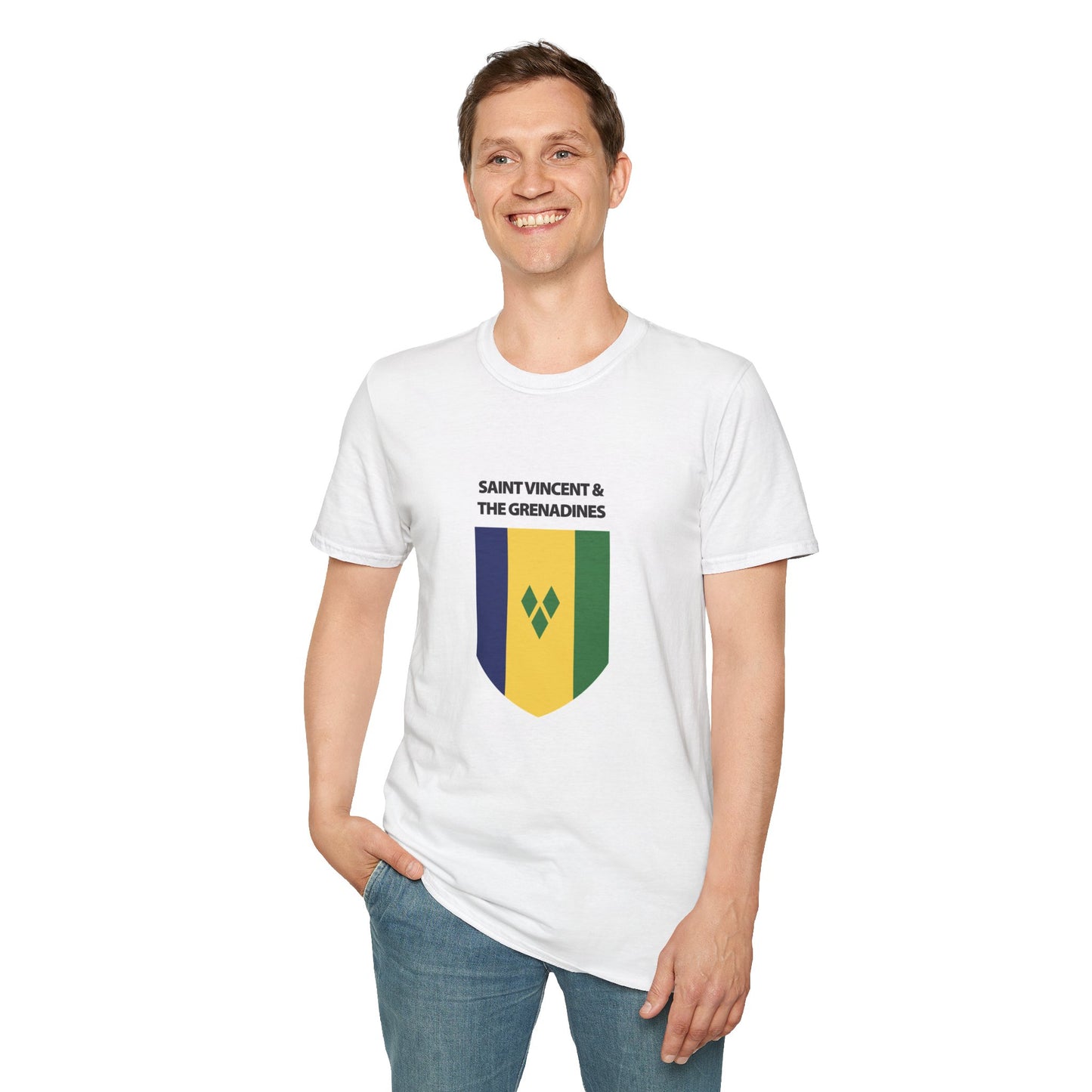 Saint Vincent and the Grenadines Flag Unisex Softstyle T-Shirt