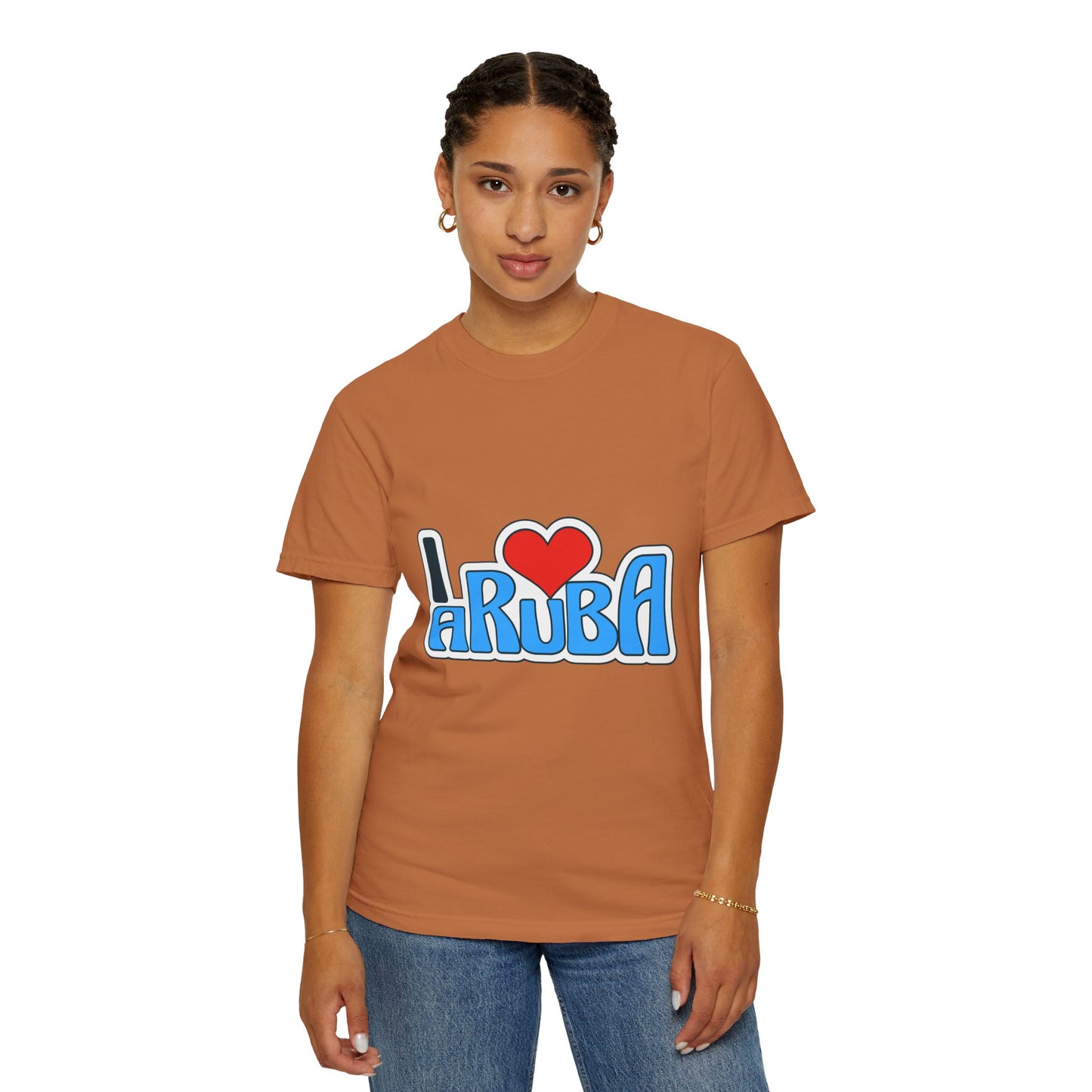 I Love Aruba Unisex Garment-Dyed T-Shirt