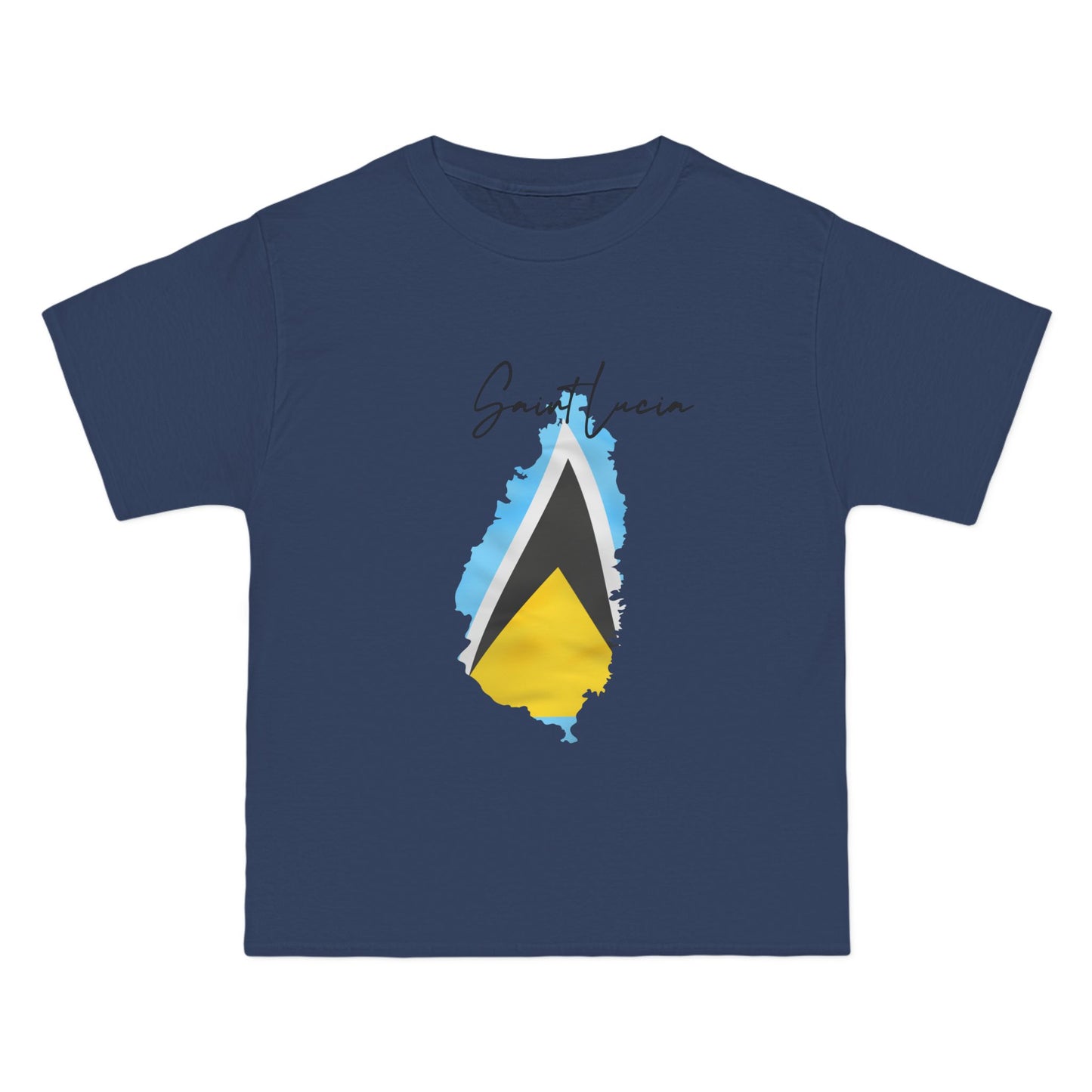 Saint Lucia Map Shape Flag T-Shirt