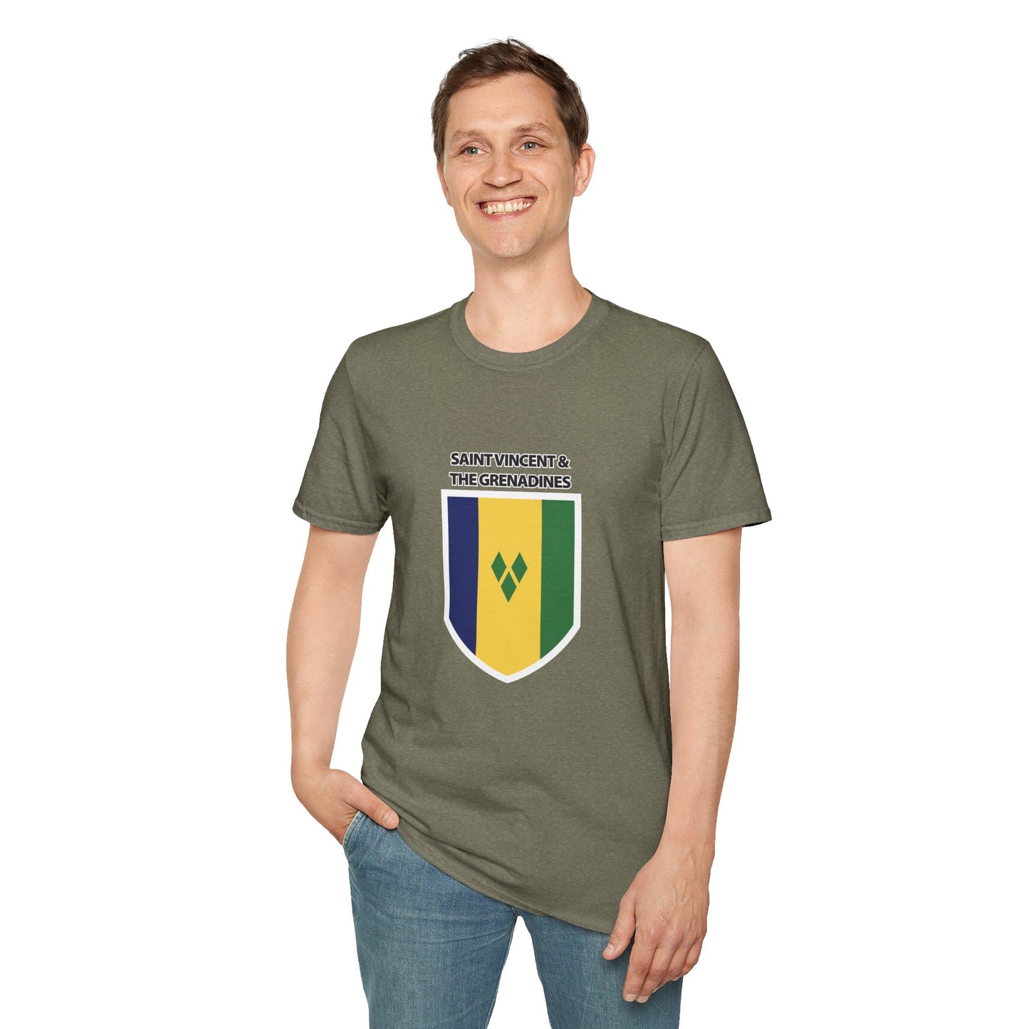 Saint Vincent and the Grenadines Flag Unisex Softstyle T-Shirt