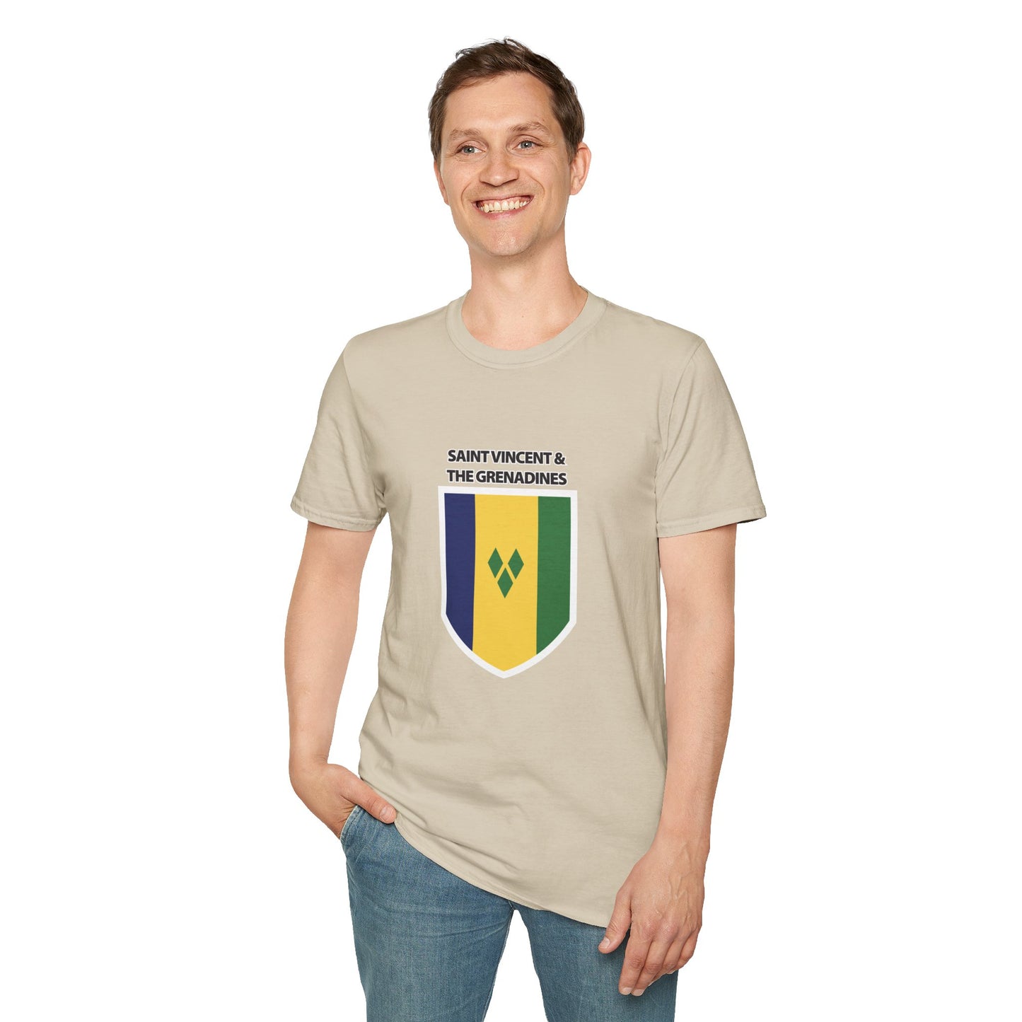 Saint Vincent and the Grenadines Flag Unisex Softstyle T-Shirt