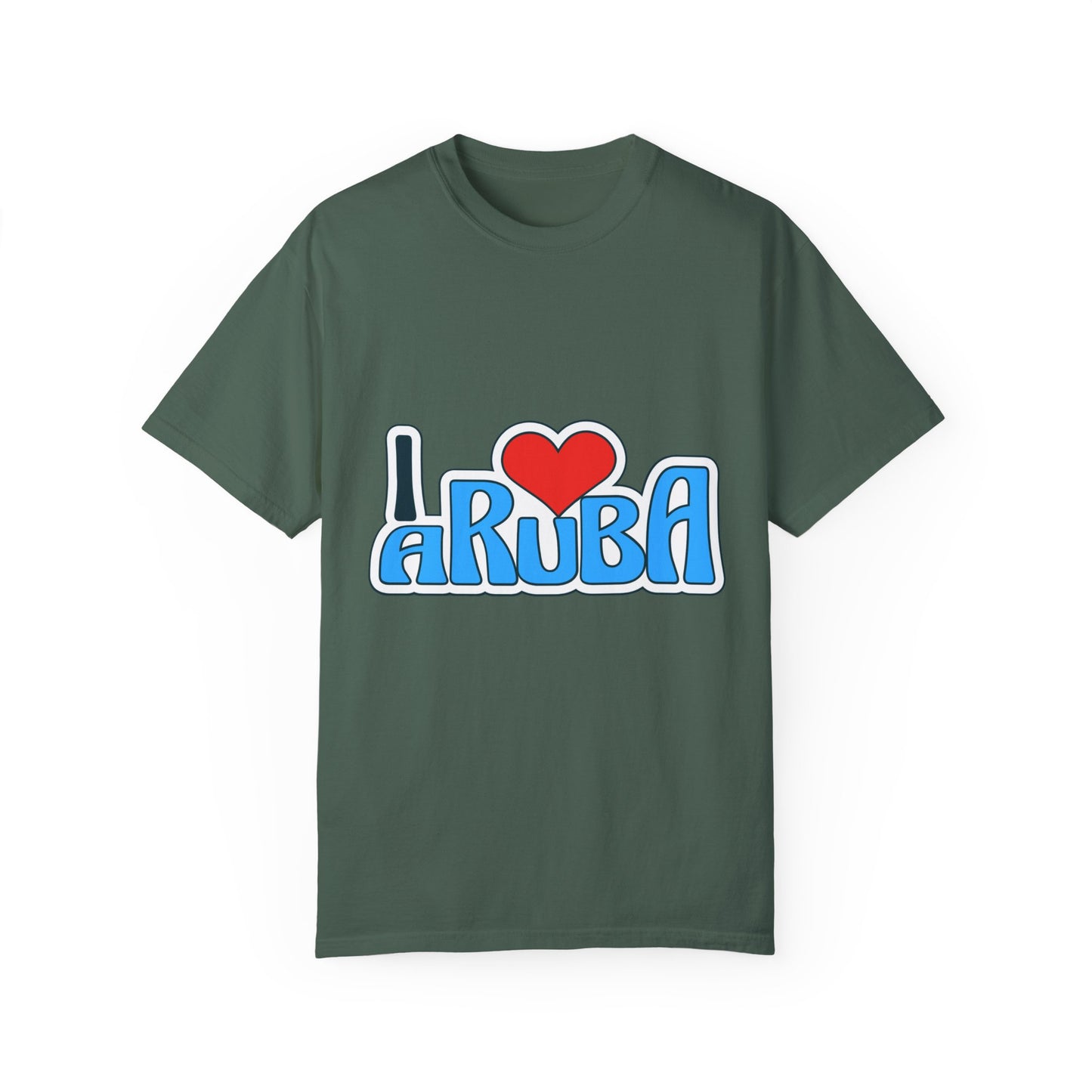 I Love Aruba Unisex Garment-Dyed T-Shirt