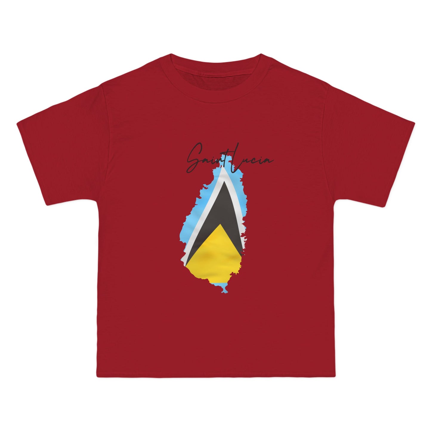 Saint Lucia Map Shape Flag T-Shirt