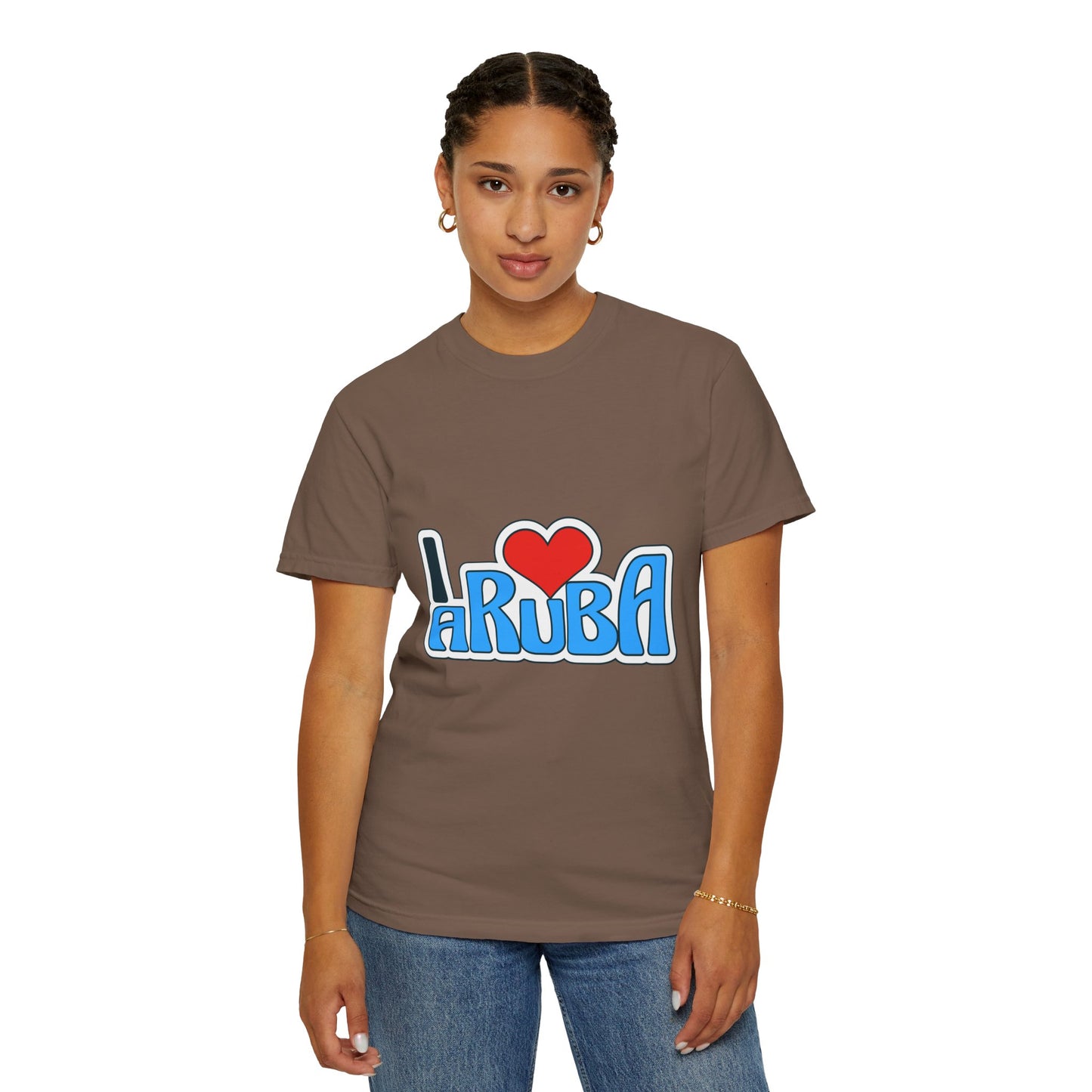 I Love Aruba Unisex Garment-Dyed T-Shirt