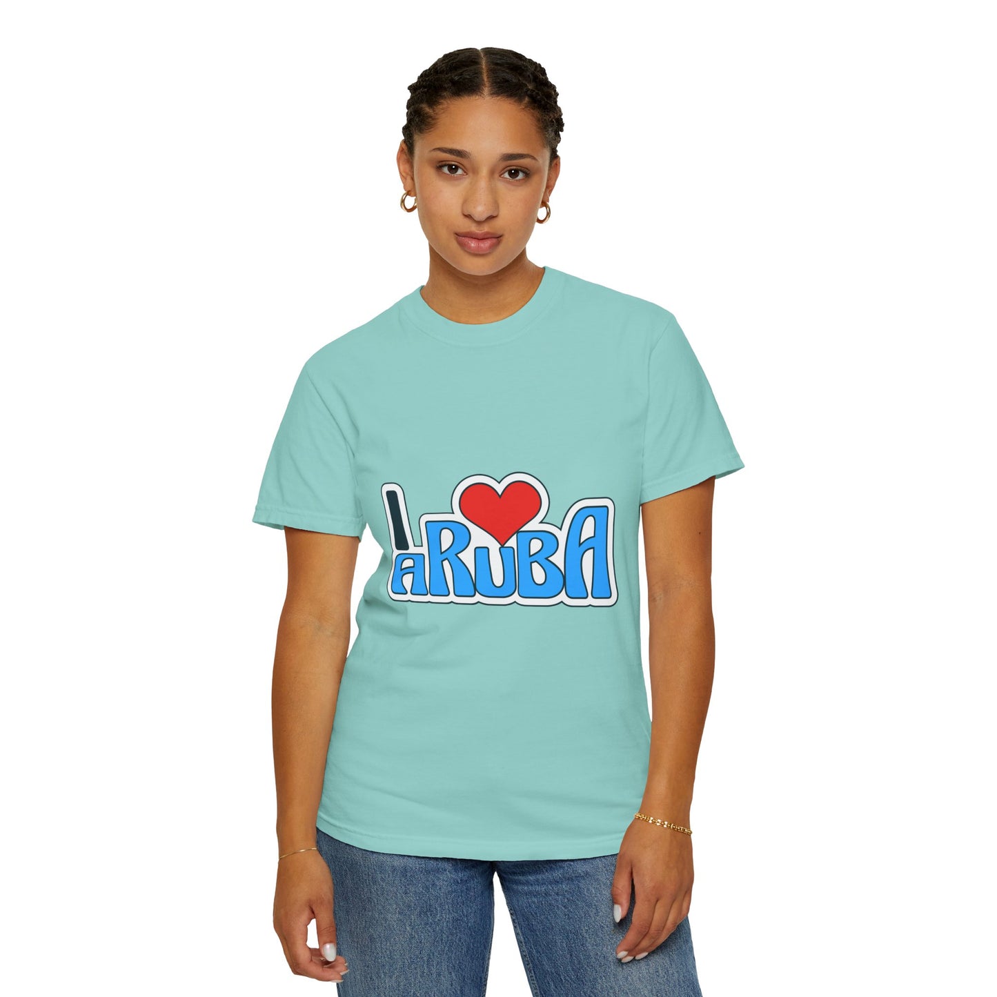 I Love Aruba Unisex Garment-Dyed T-Shirt
