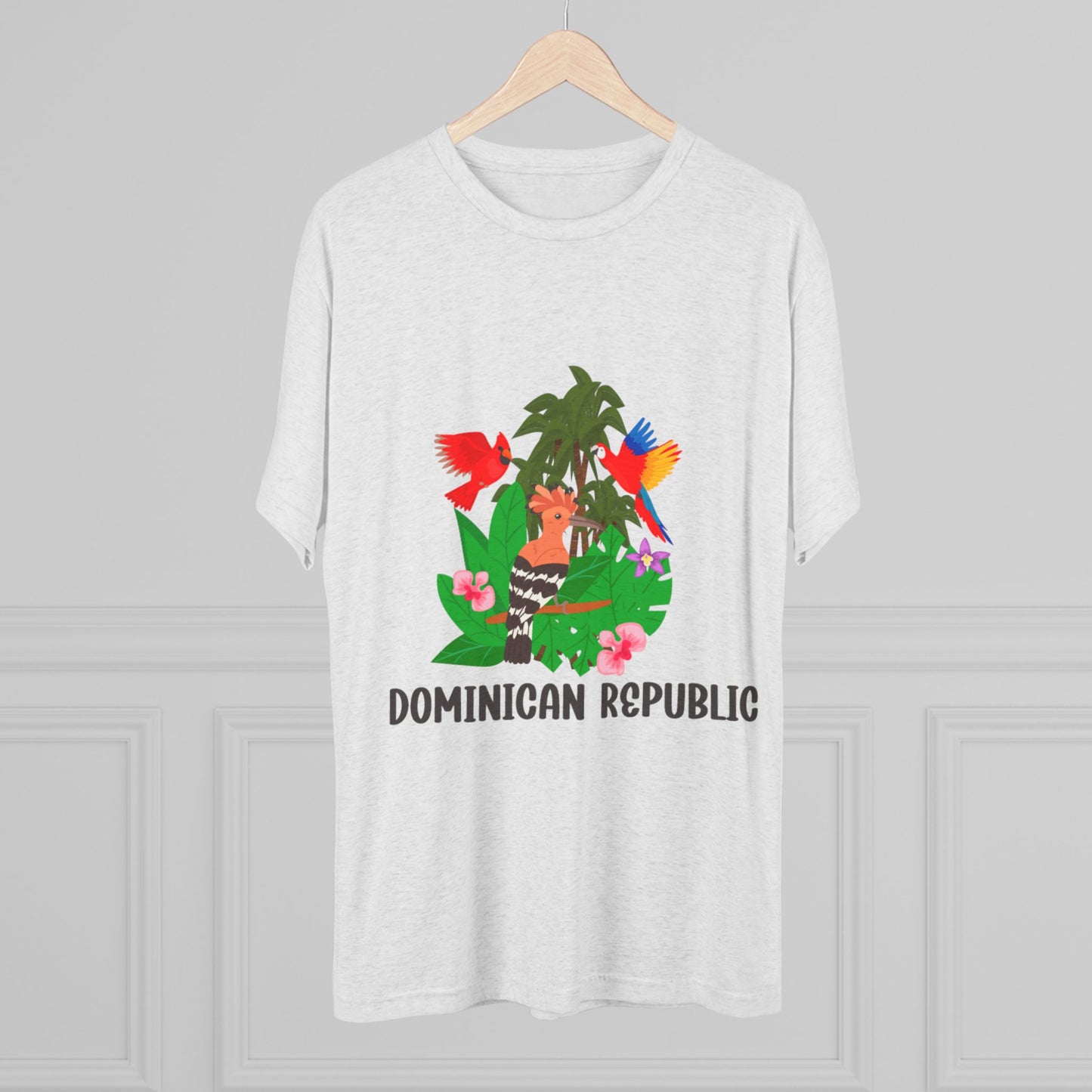 Tropical Dominican Republic Crew Tee - Unisex Tri-Blend