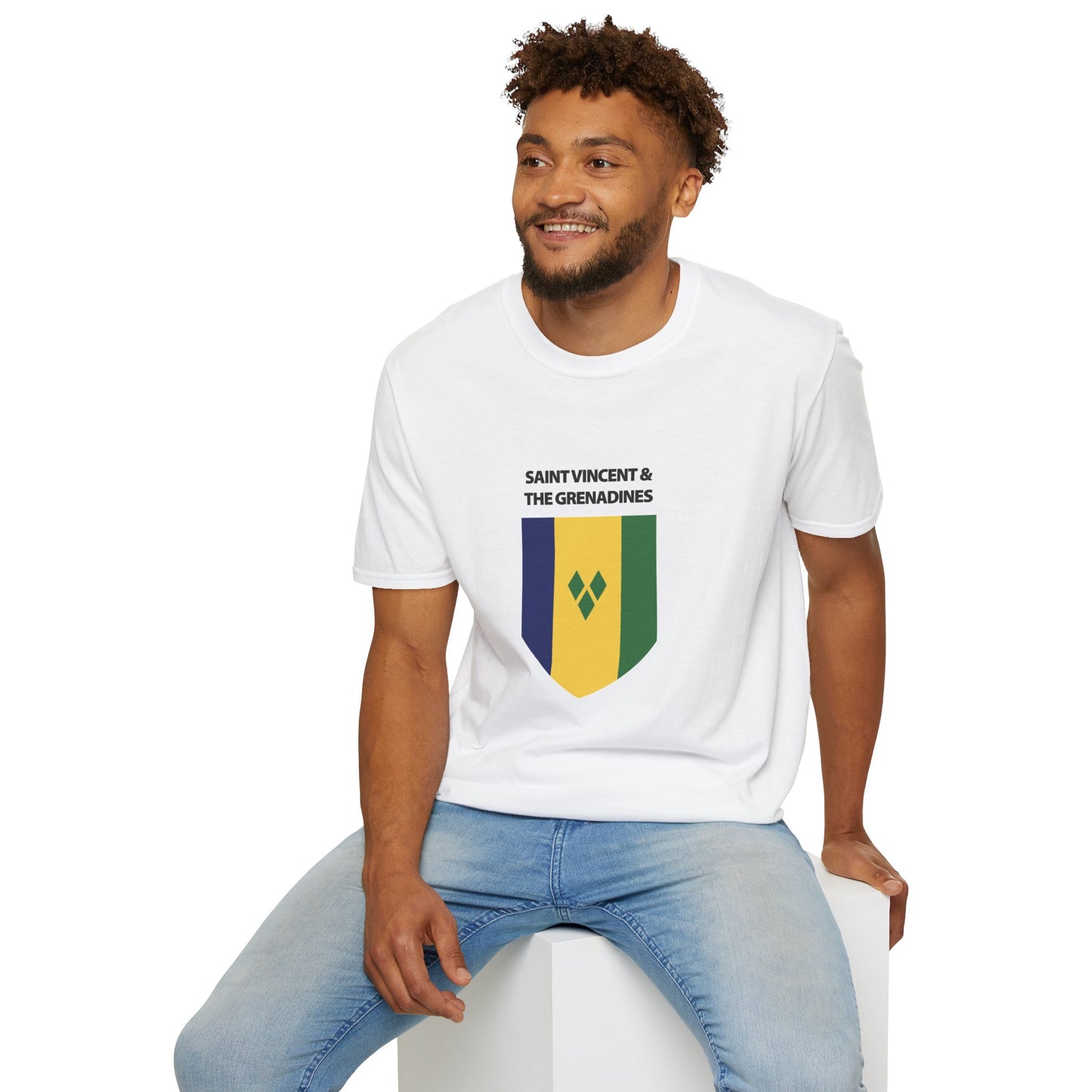 Saint Vincent and the Grenadines Flag Unisex Softstyle T-Shirt