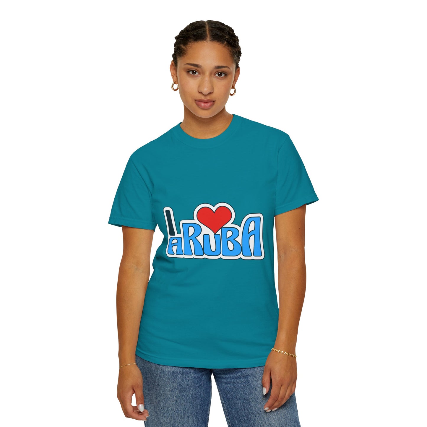 I Love Aruba Unisex Garment-Dyed T-Shirt