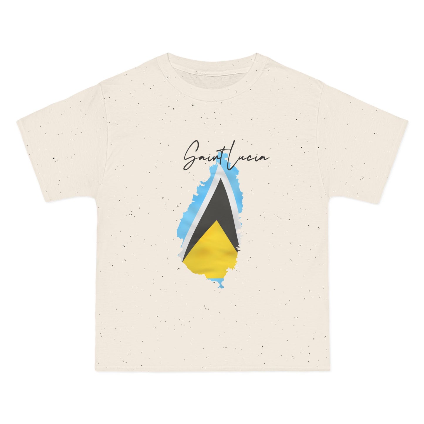 Saint Lucia Map Shape Flag T-Shirt