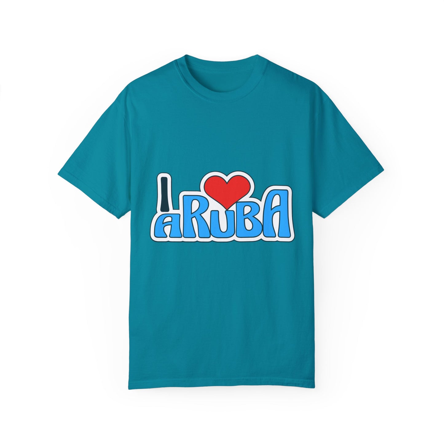 I Love Aruba Unisex Garment-Dyed T-Shirt