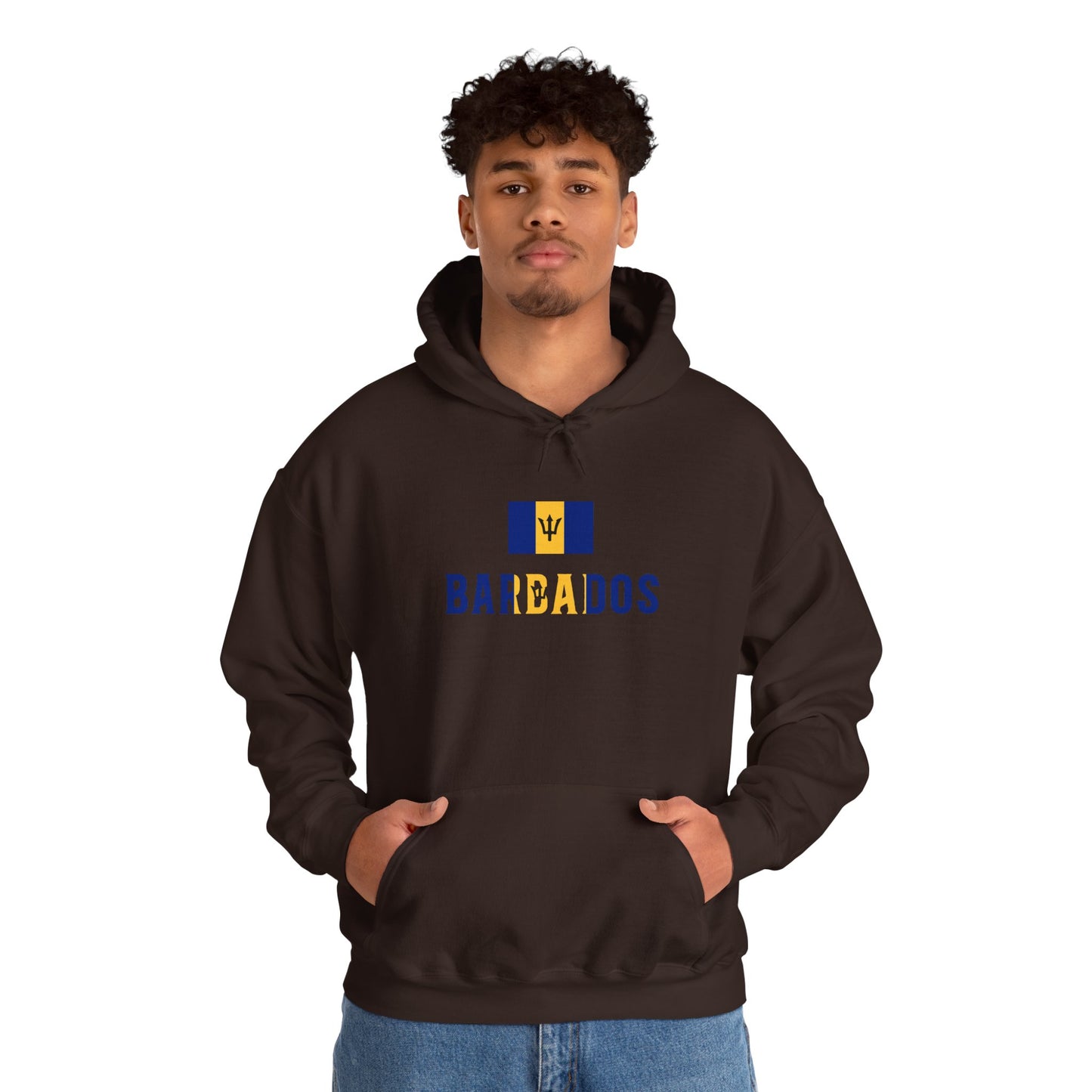 Barbados Flag Hooded Sweatshirt