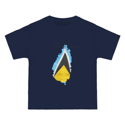 Saint Lucia Map Shape Flag T-Shirt